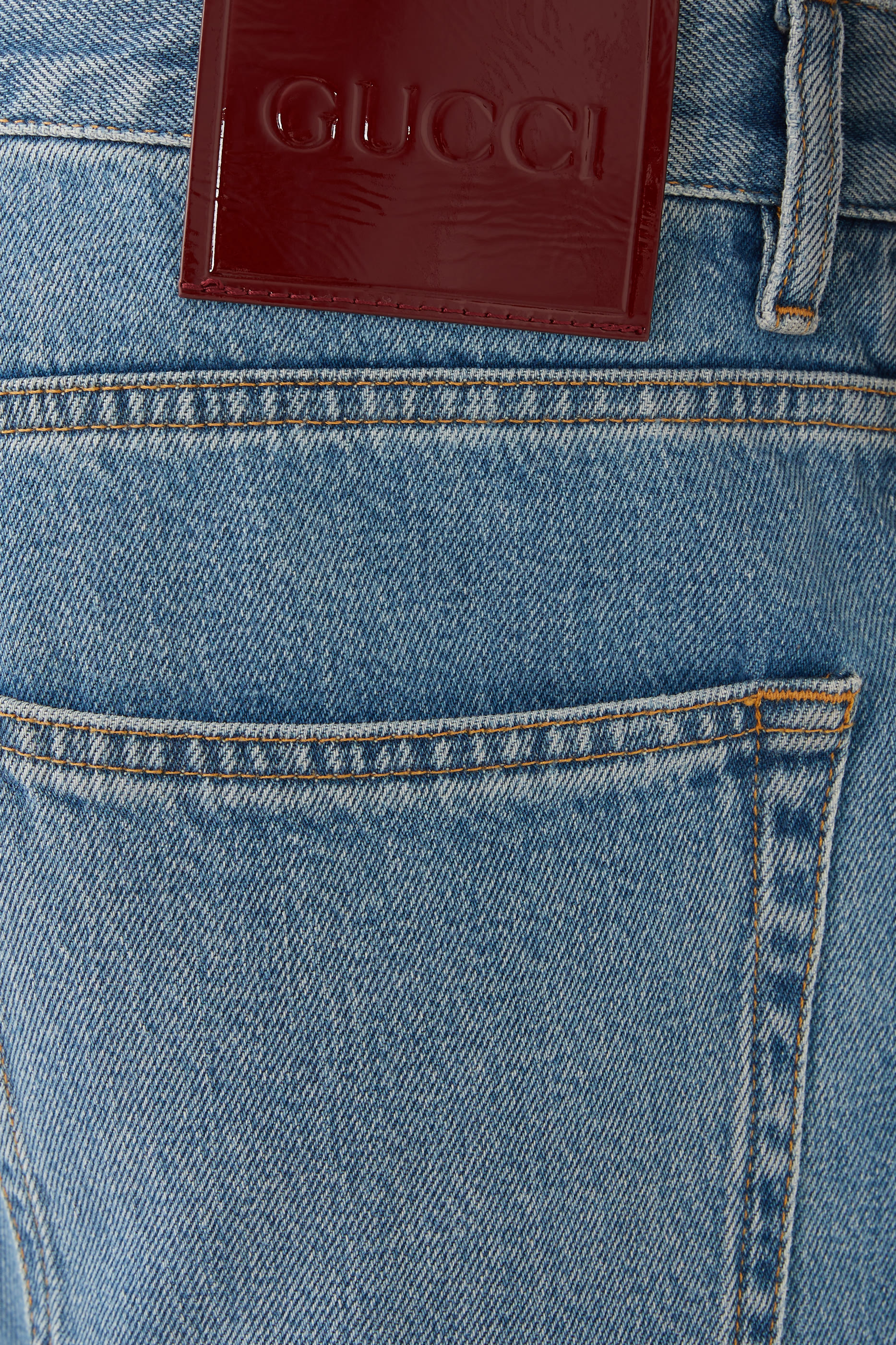 بنطال دنيم بشريط ويب