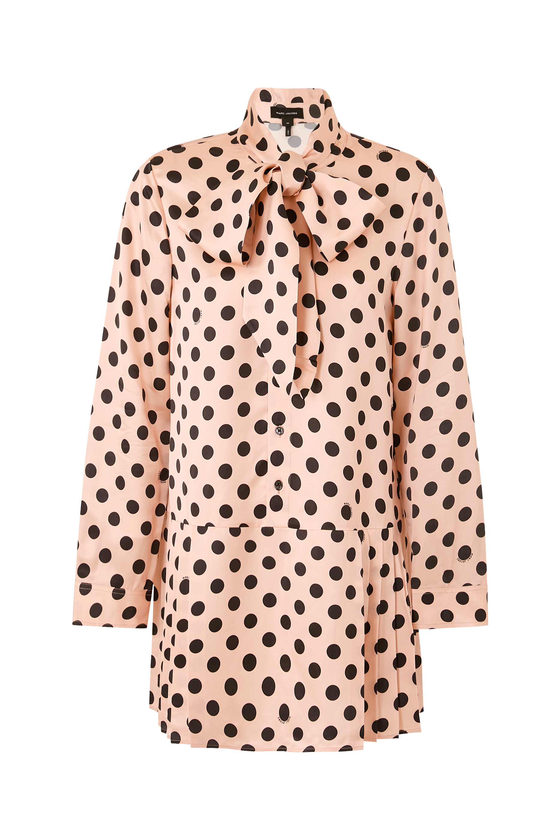  فستان بطبات مزين فيونكة ونقاط