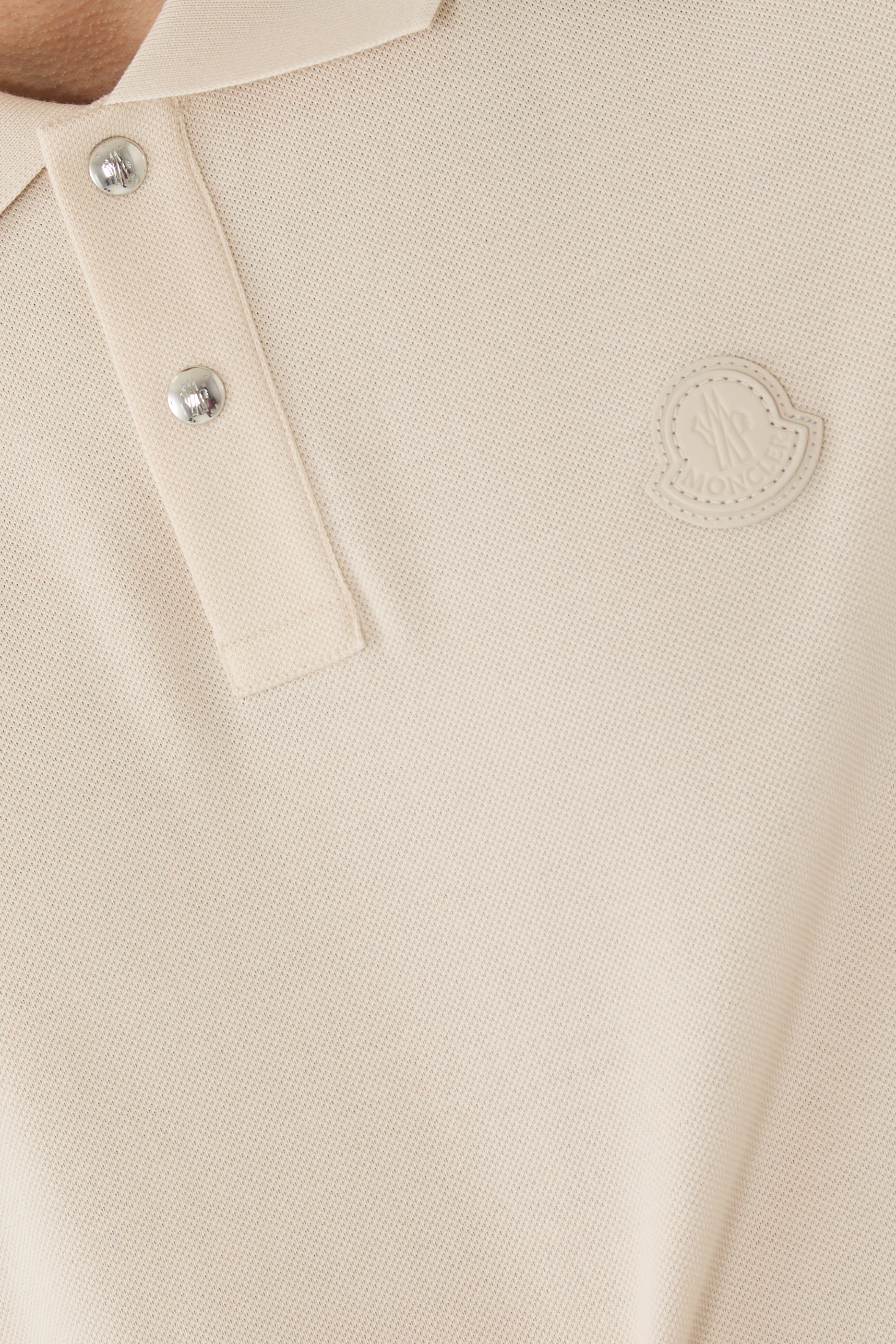 قميص بولو برقعة شعار الماركة قطن بيكيه