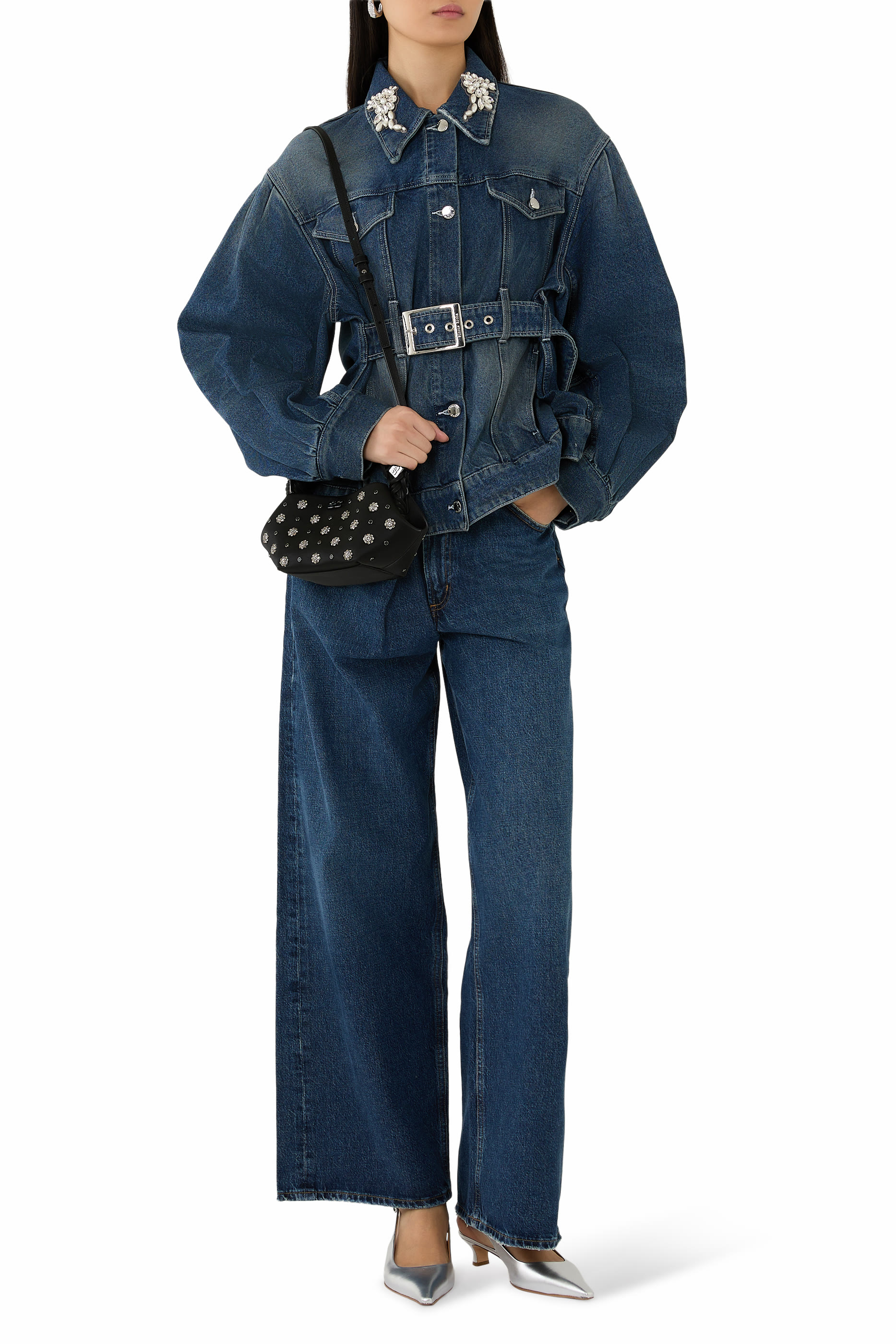 بنطال جينز فانا بطيات