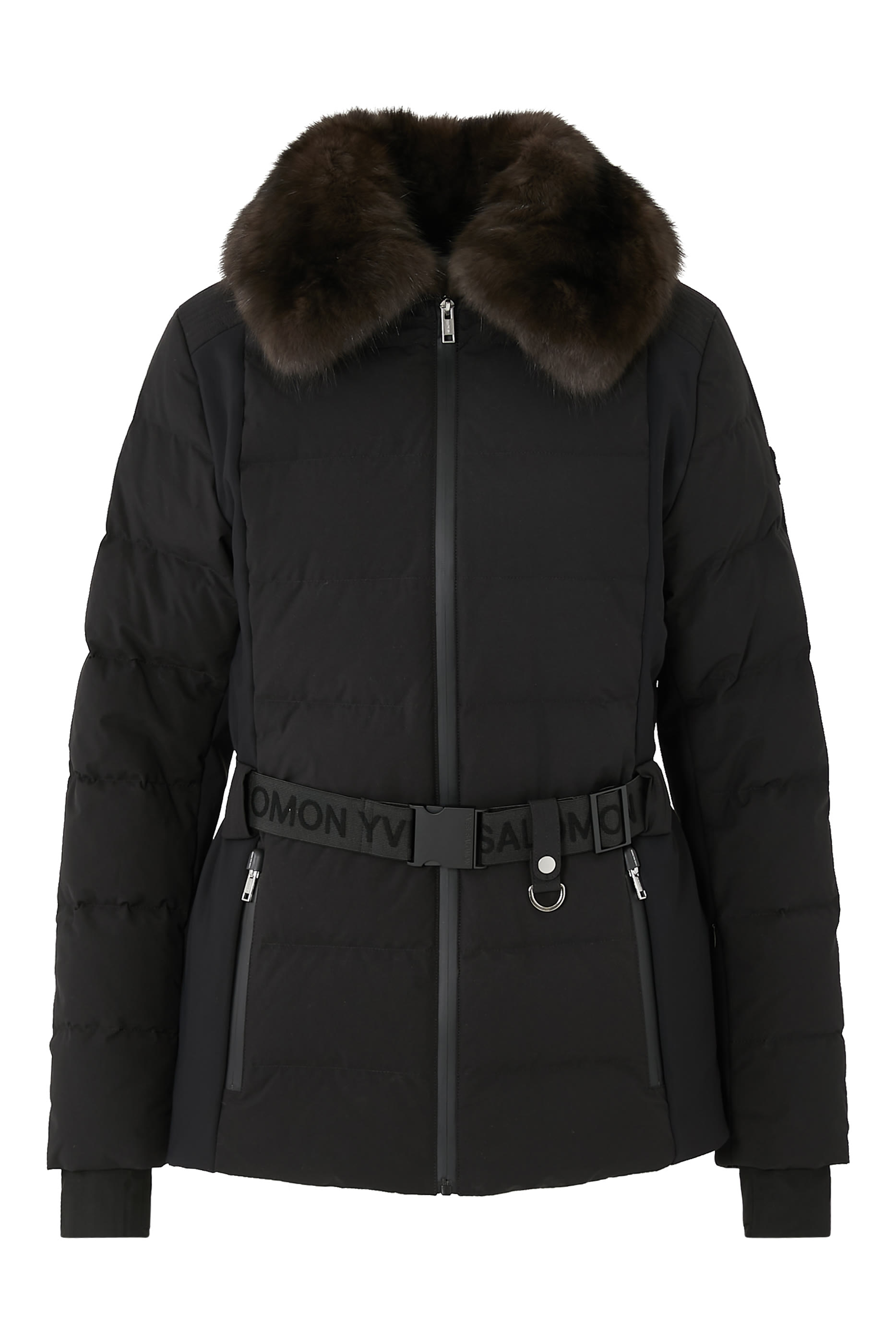 جاكيت تزلج بحافة فرو