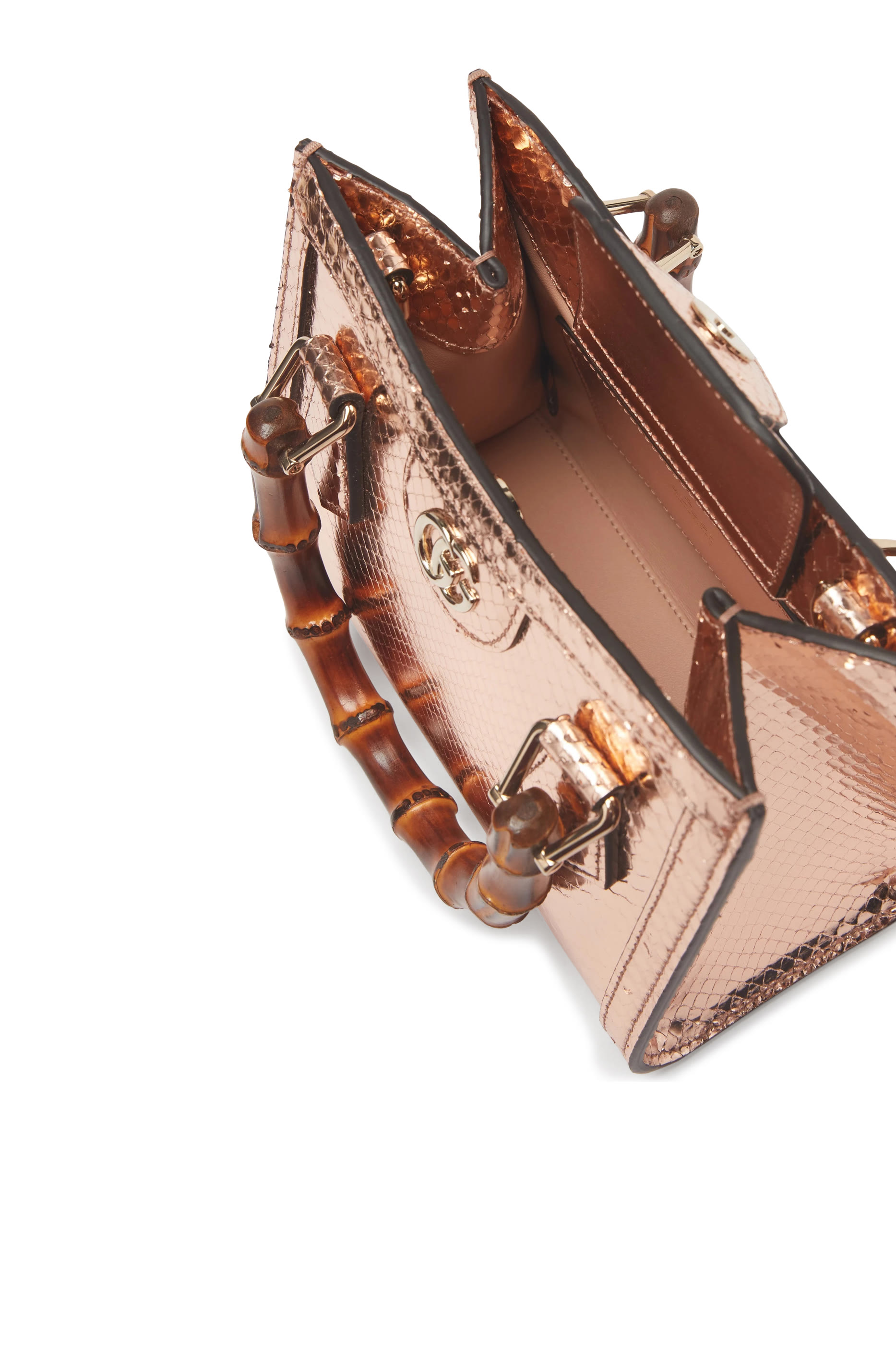 حقيبة يد ديانا بنقشة جلد أفعى