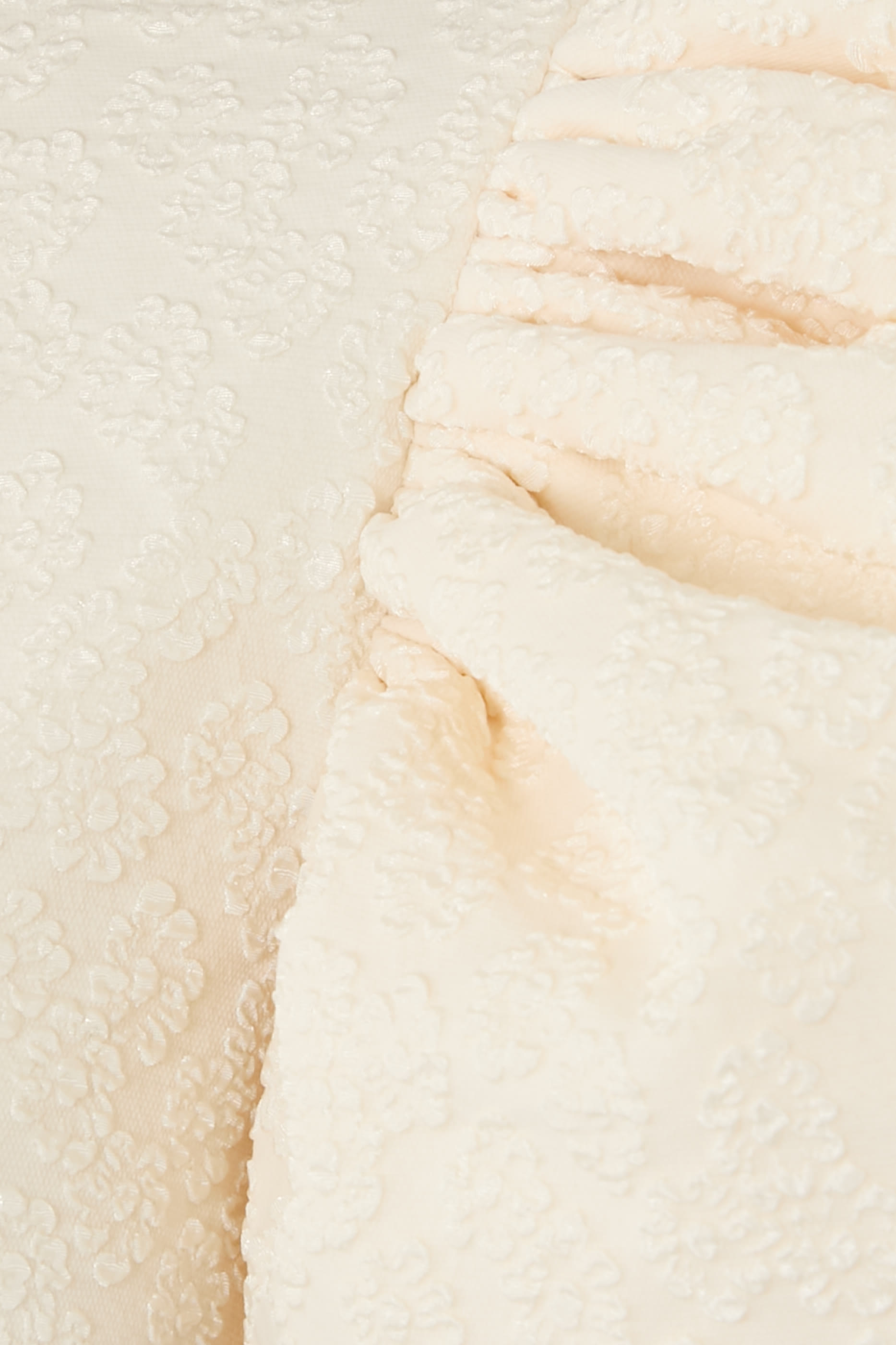 فستان متوسط الطول بأكمام منفوخة جاكار