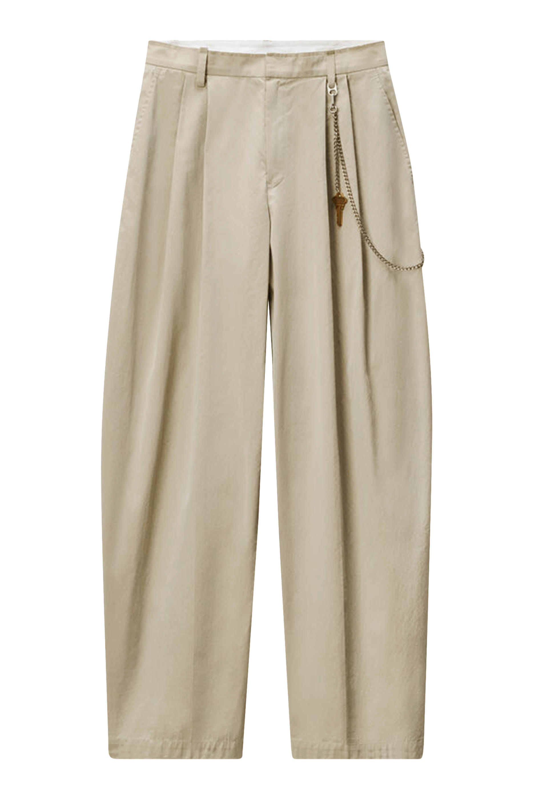 بنطال بقصة فضفاضة مزيج قطن