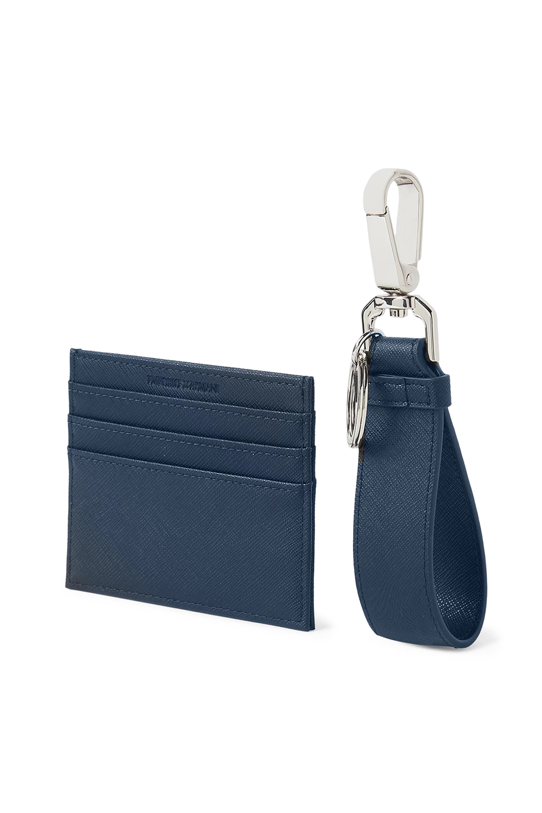 طقم هدايا حافظة بطاقات وسلسلة مفاتيح بشعار الماركة