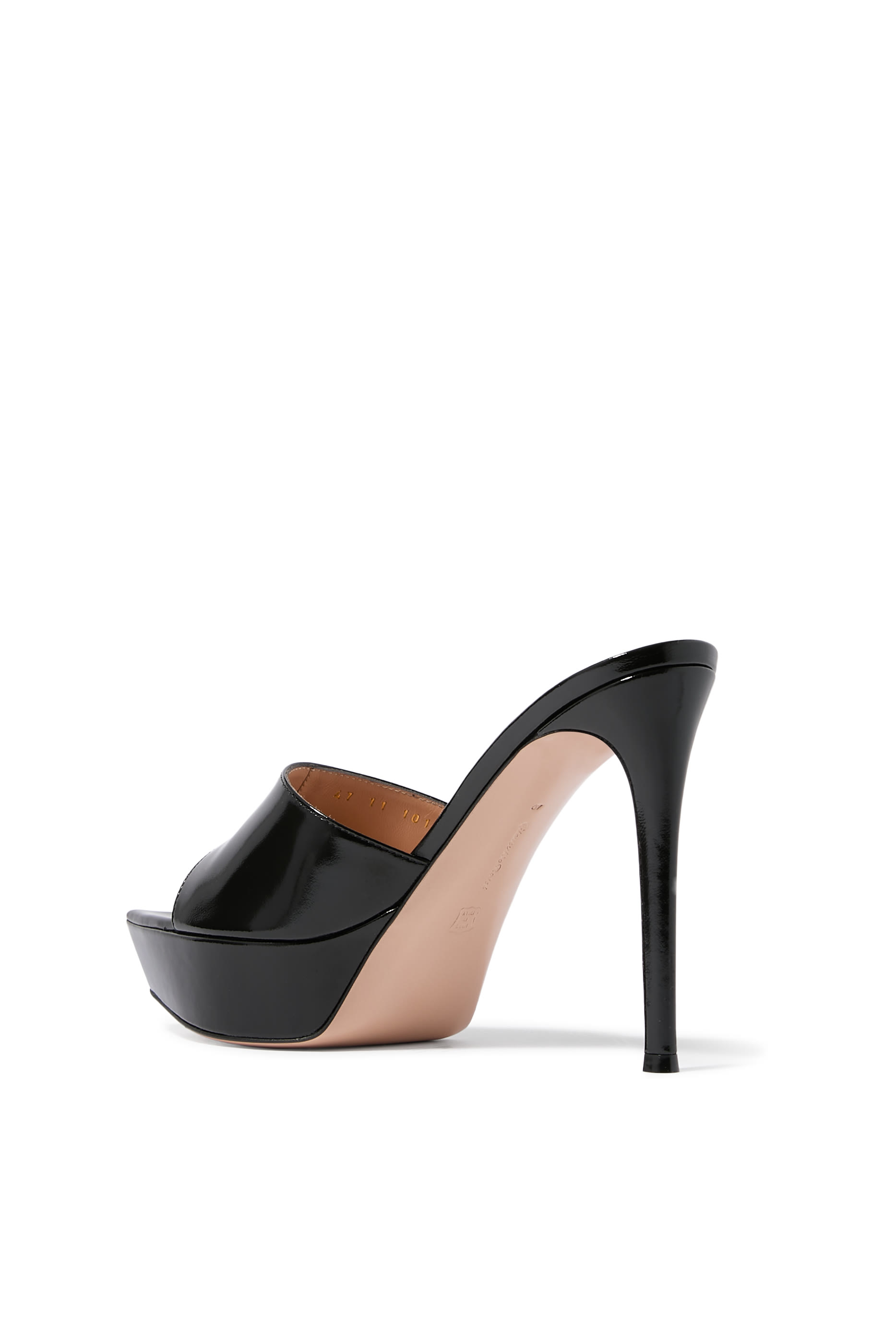 حذاء داشا 85 مفتوح من الخلف جلد لامع