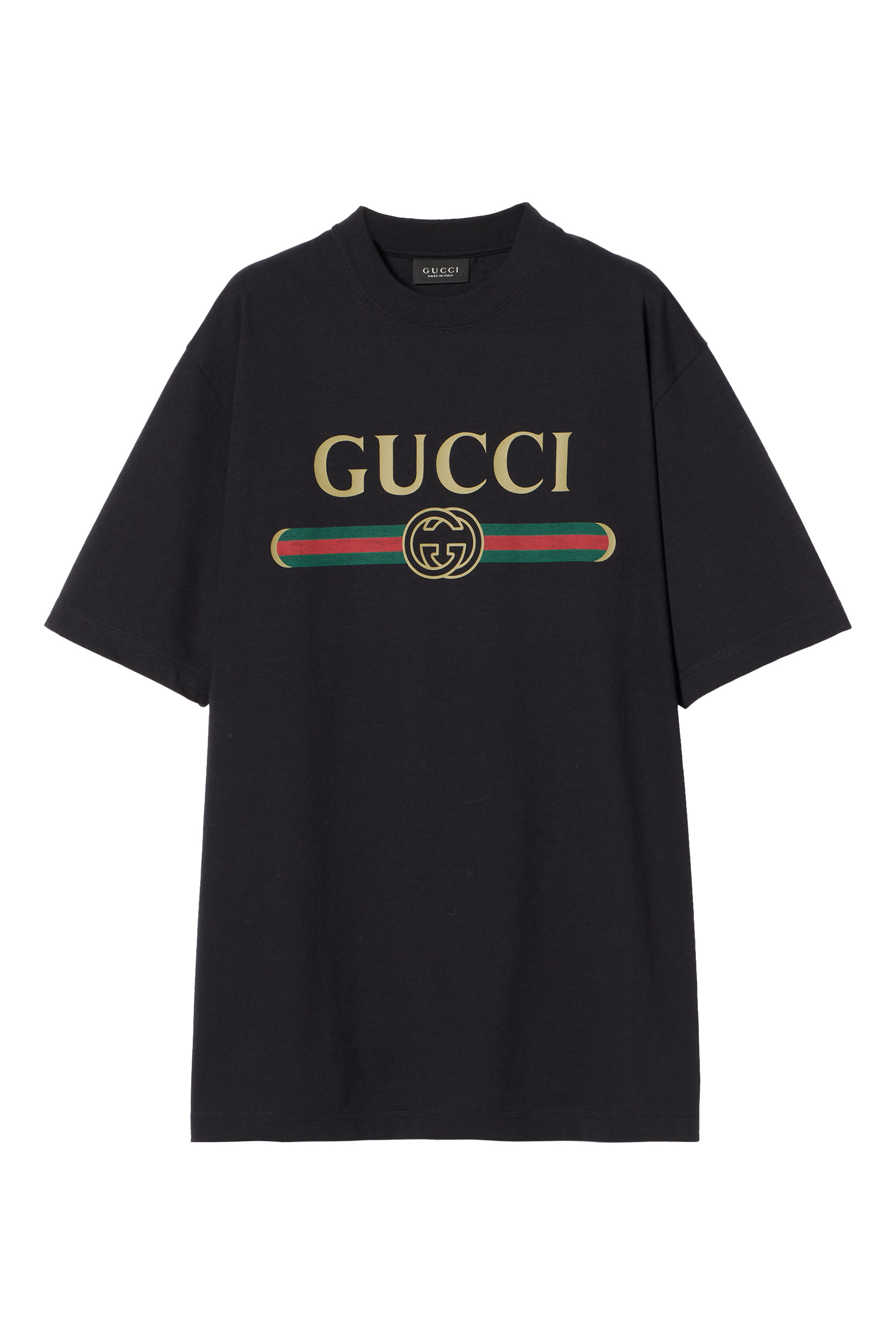 تيشيرت بشعار الماركة قطن جيرسيه وحرير