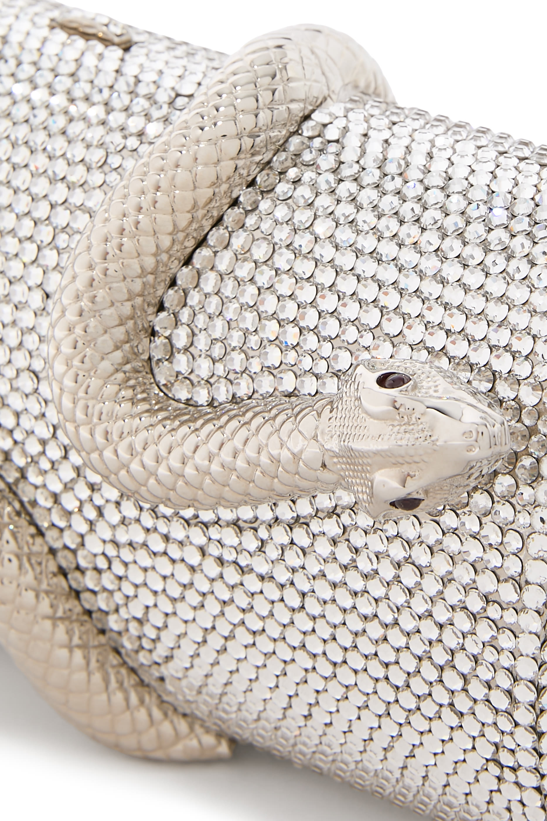 كلاتش سبايرل بنقشة أفعى مرصع بركريستال