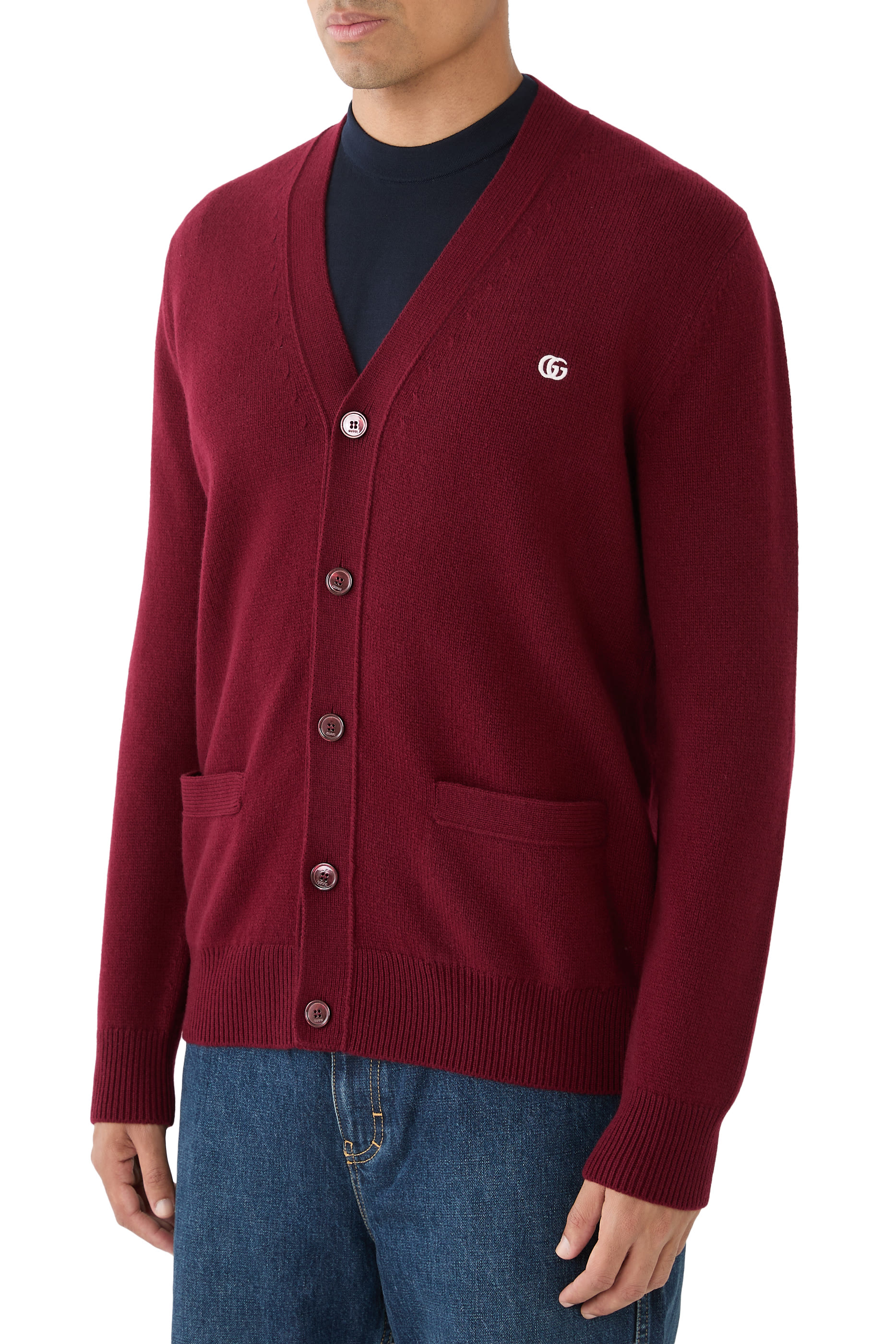 كارديغان مطرز صوف وكشمير