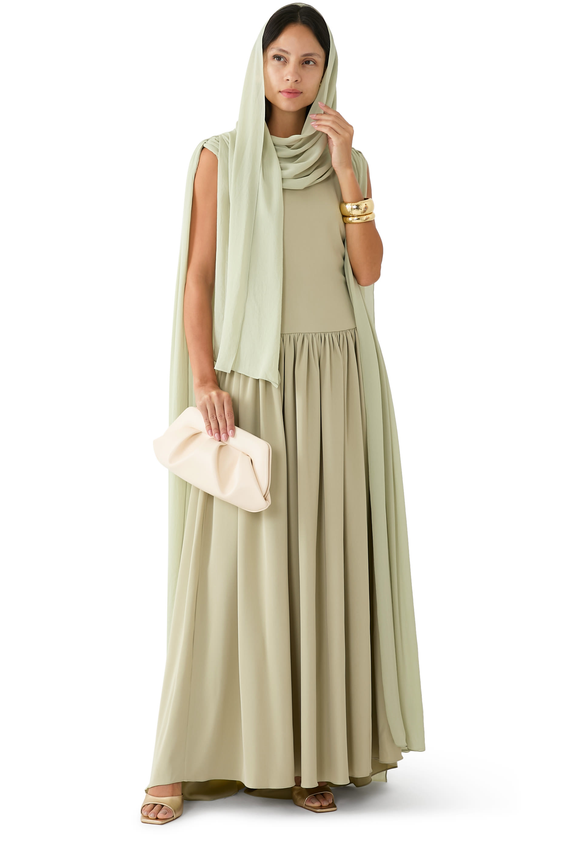 فستان سحاب بوشاح