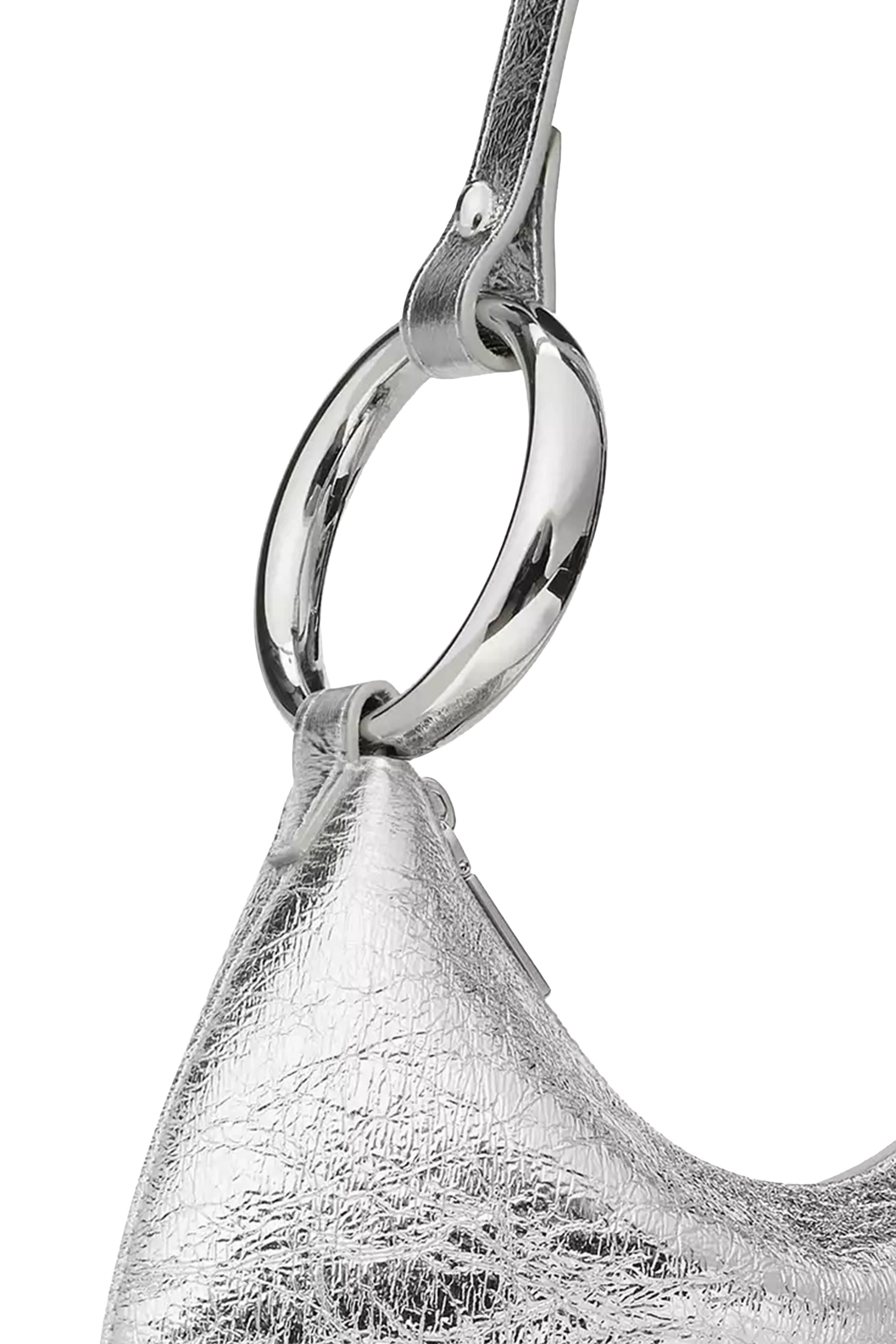 حقيبة بانجل جلد لامع مجعد