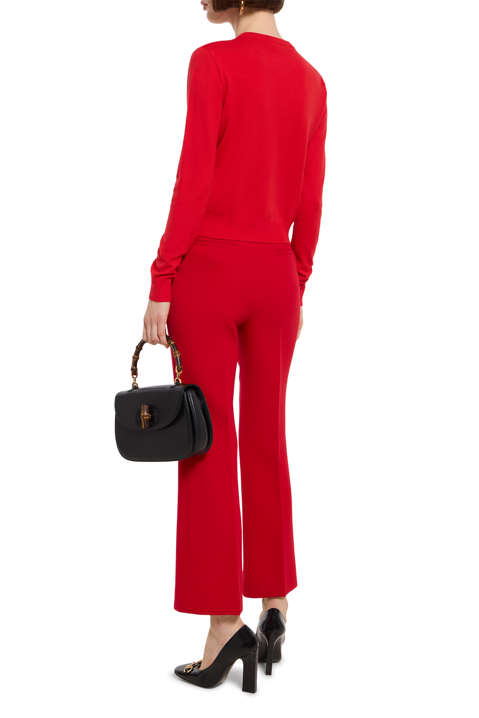 كارديغان بياقة ضيقة وأكمام طويلة