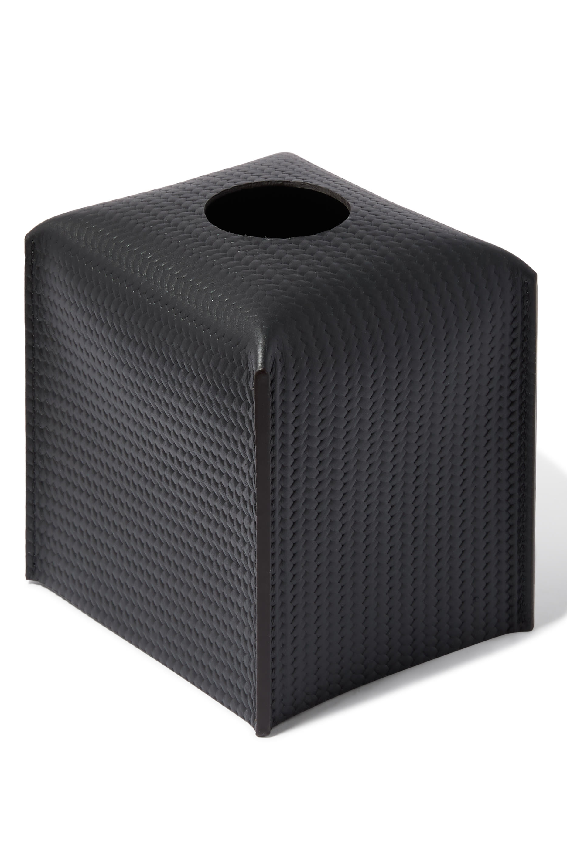 علبة مناديل بتصميم مربع مجدول