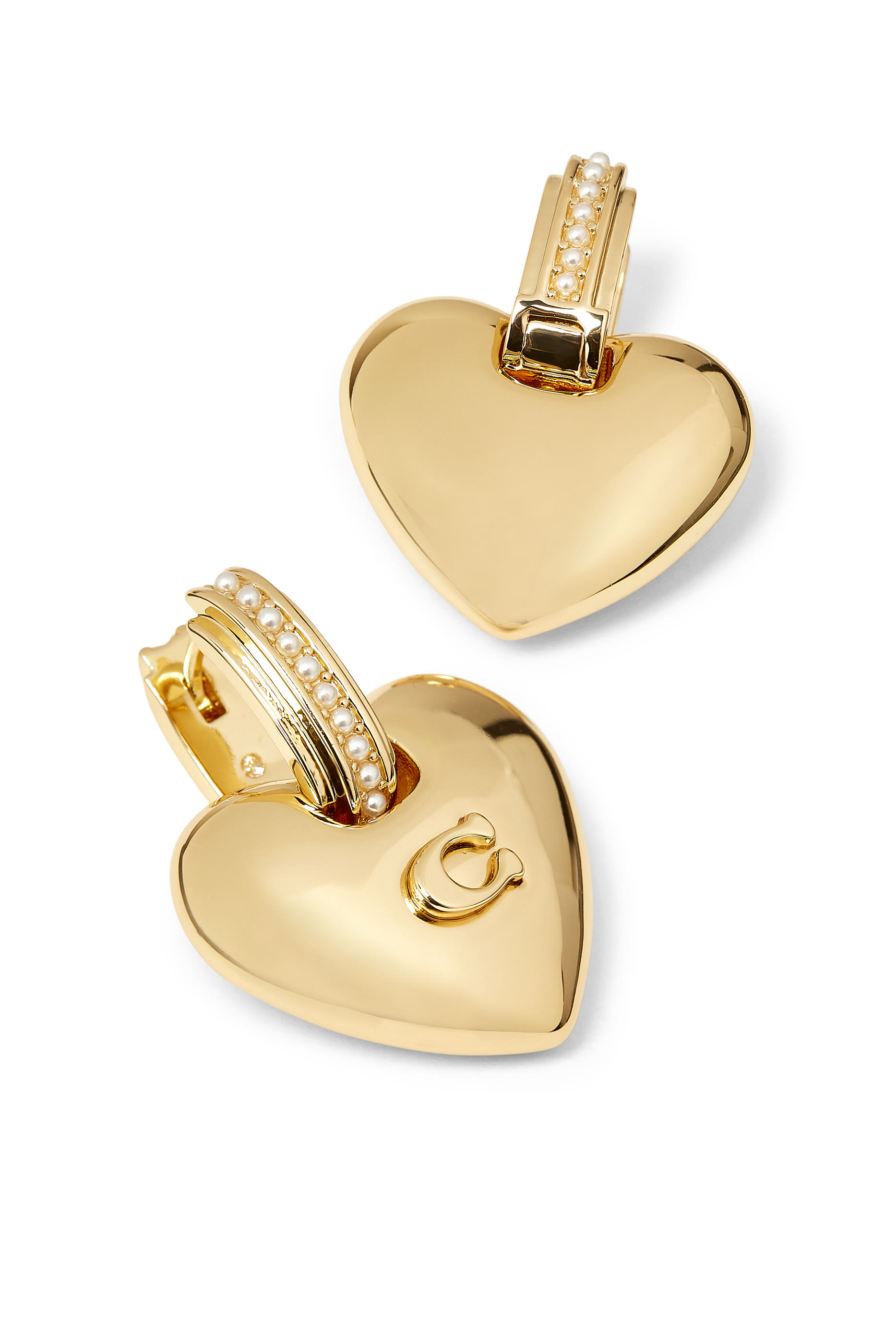 أقراط متدلية بتصميم قلب منفوخ