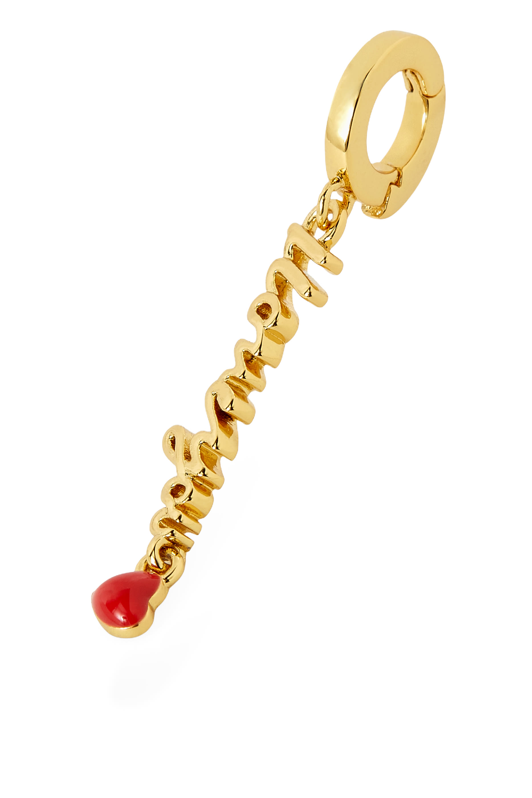 حلية آي لوف يو مزينة بمينا، معدن