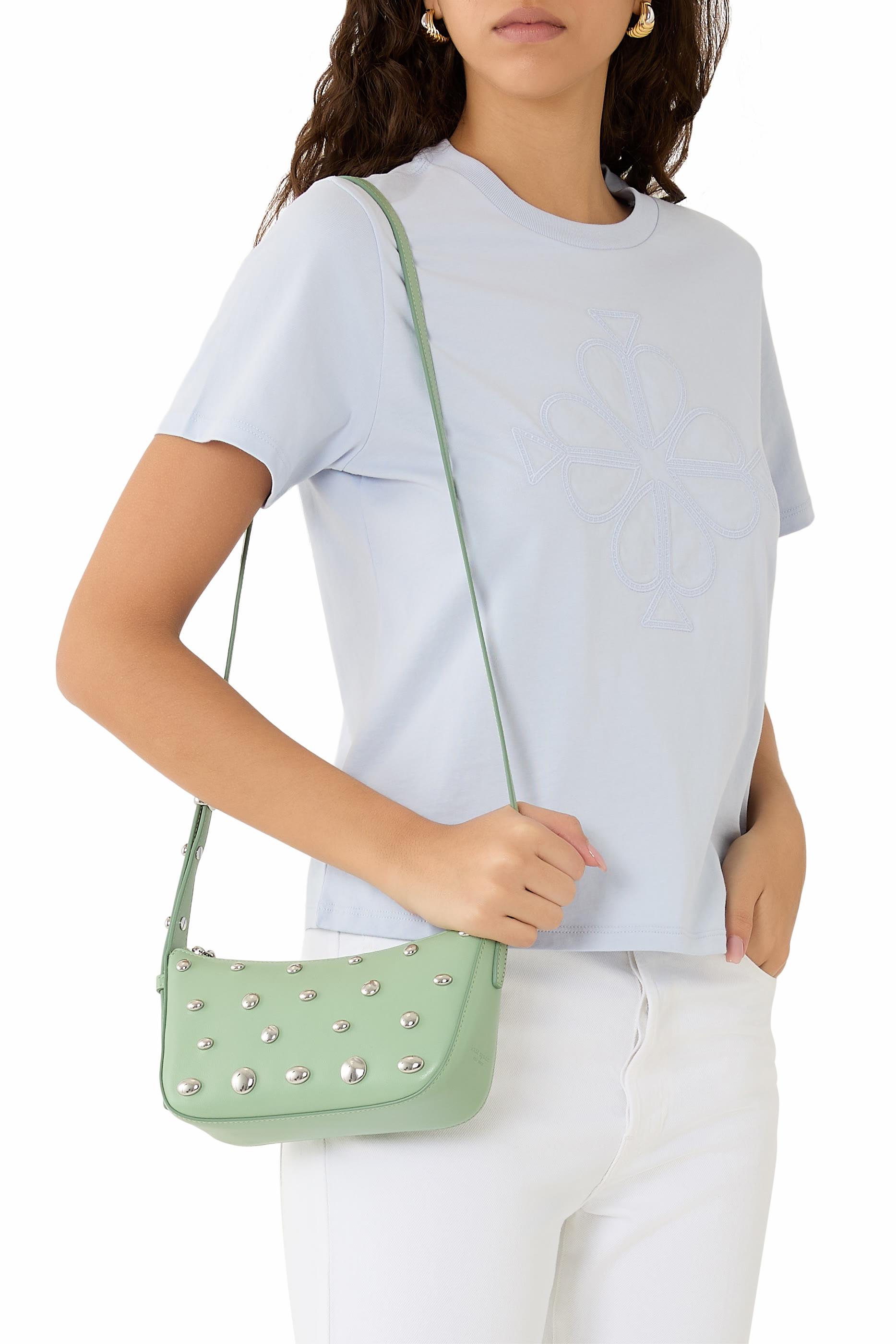 حقيبة كروس بودي هالو مرصعة بأحجار