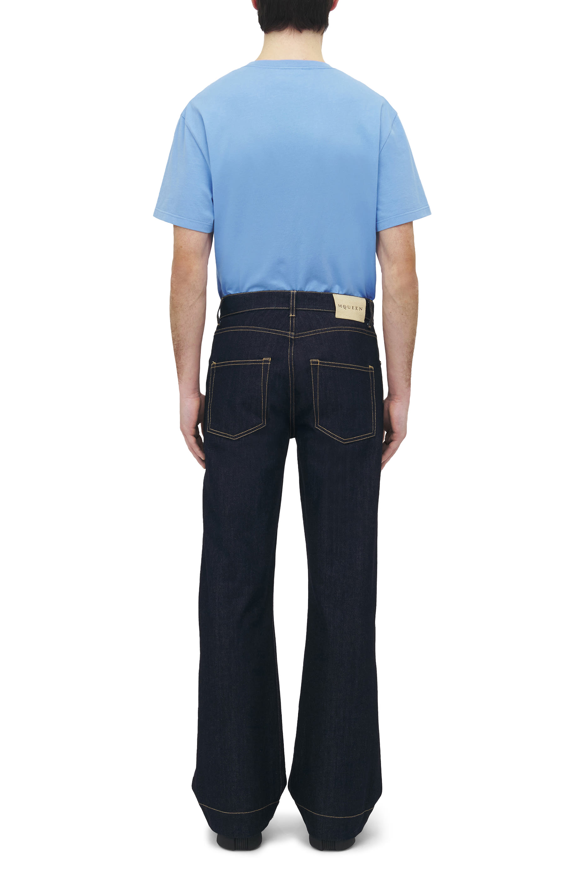 بنطال جينز بقصة ساق واسعة دنيم