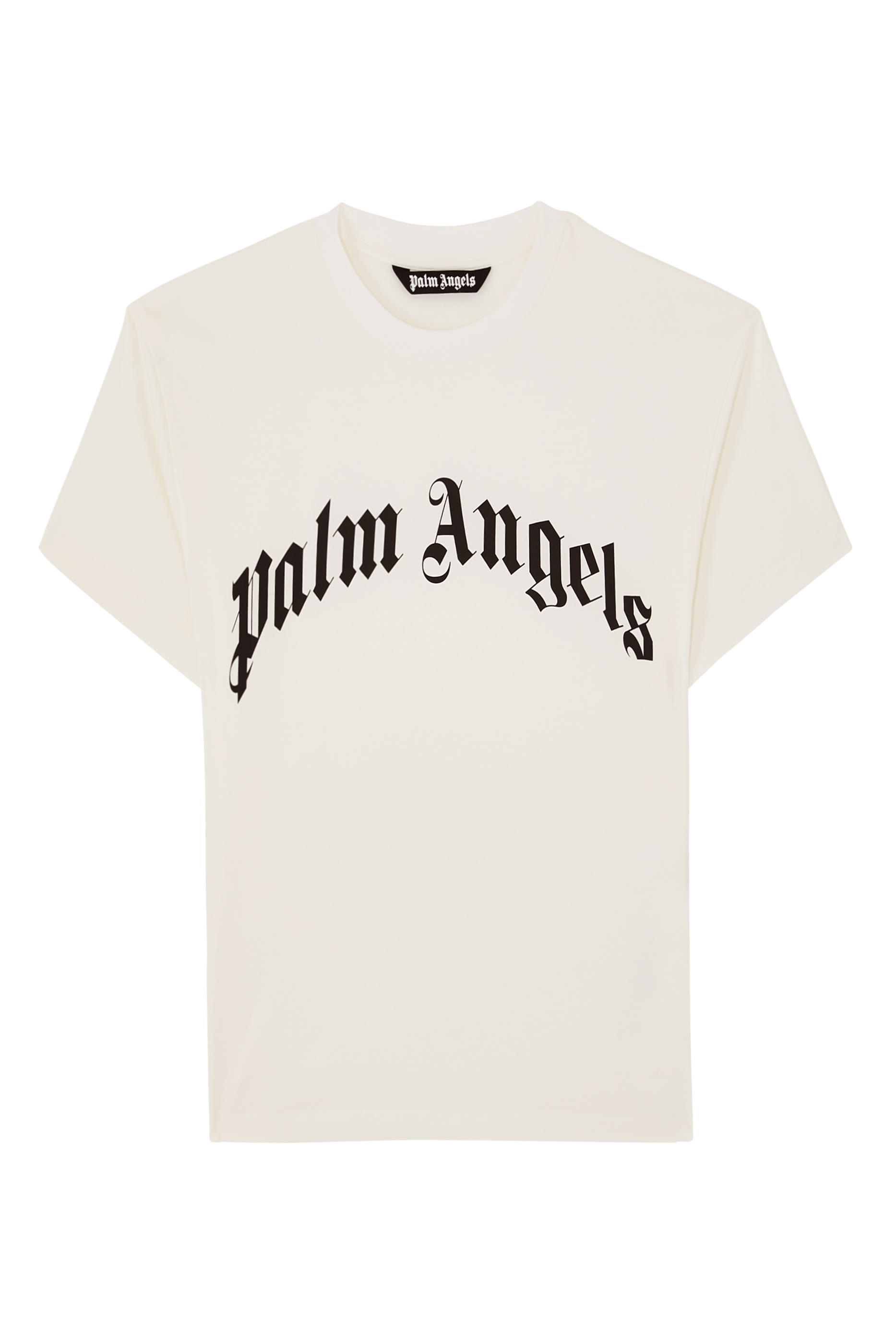 تيشيرت بشعار الماركة بتصميم متموج