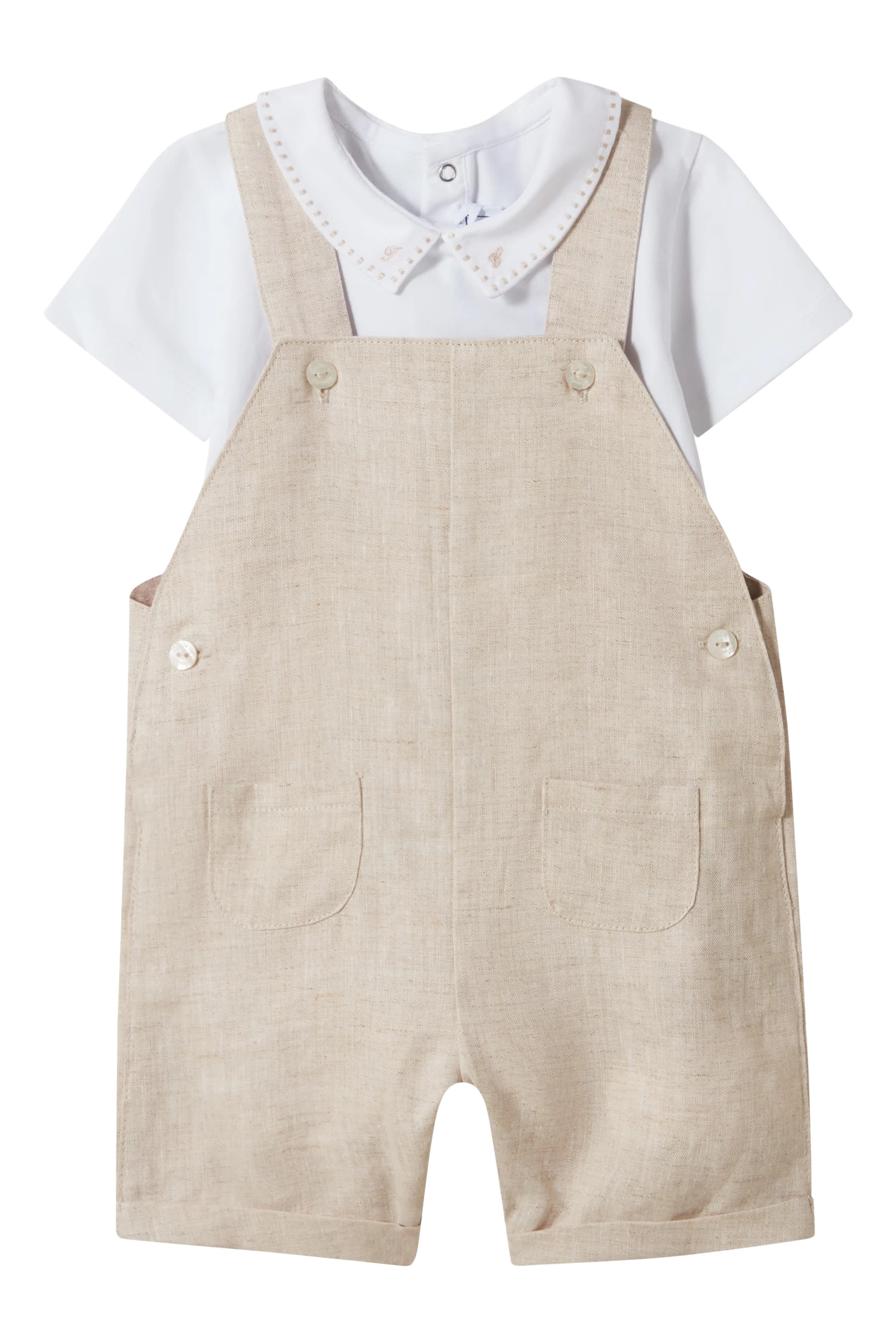 أفرول بتفاصيل مطرزة قطن للأطفال