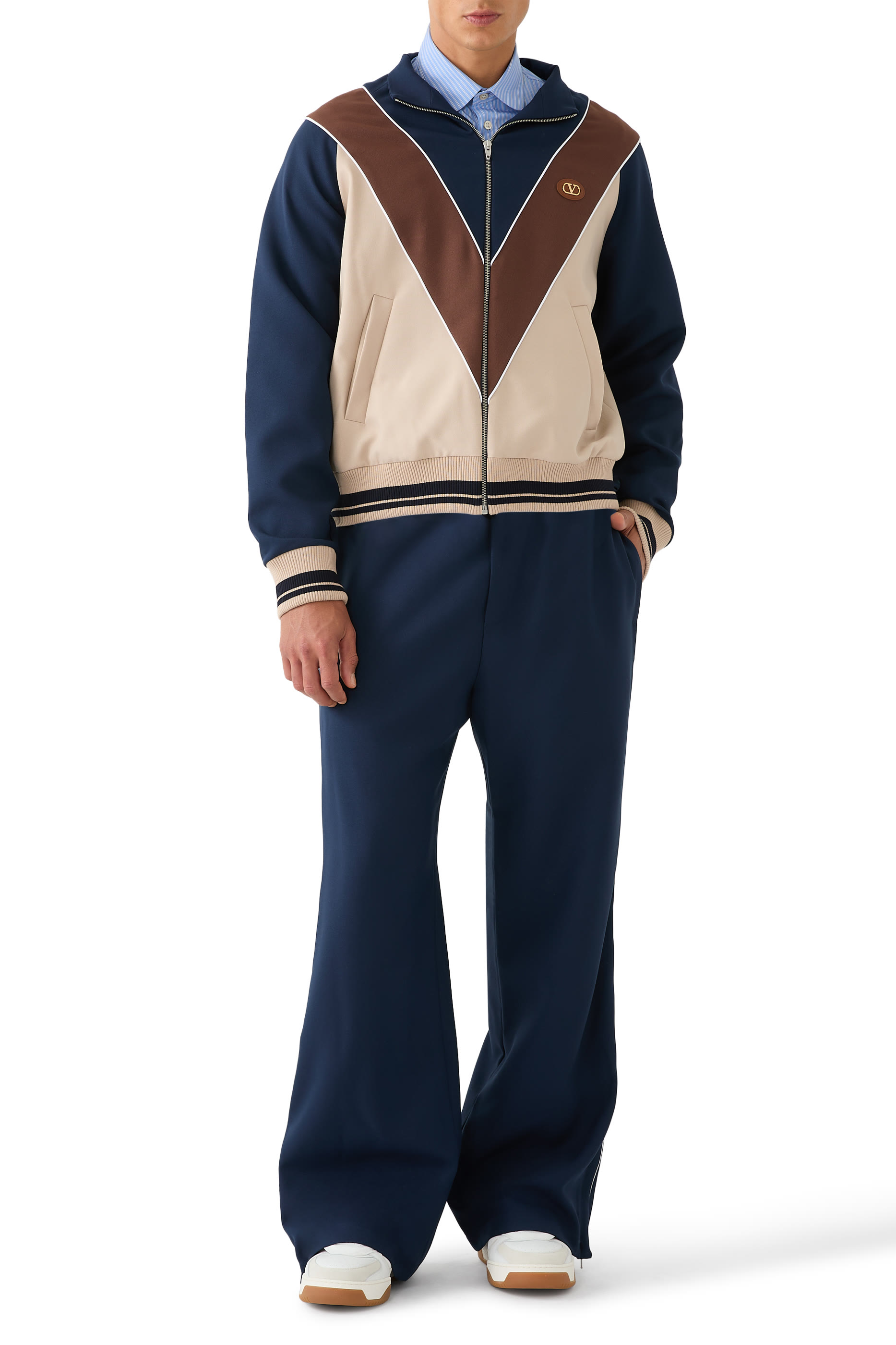 بنطال برقعة شعار الماركة نايلون