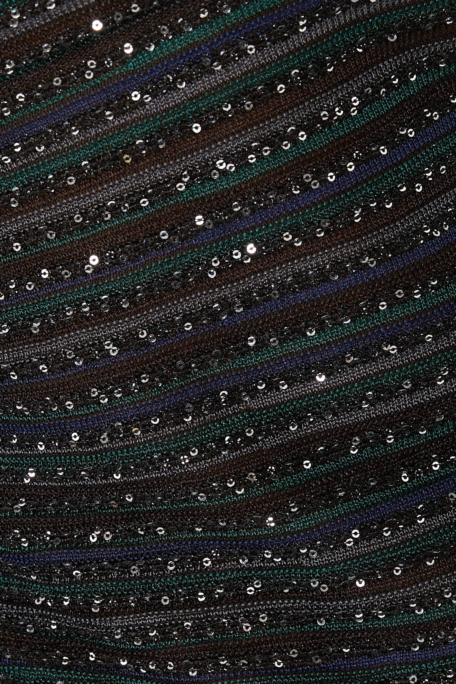 بلوزة منسوجة بتصميم غير متماثل بلا أكمام مطرزة جزئيا بالترتر