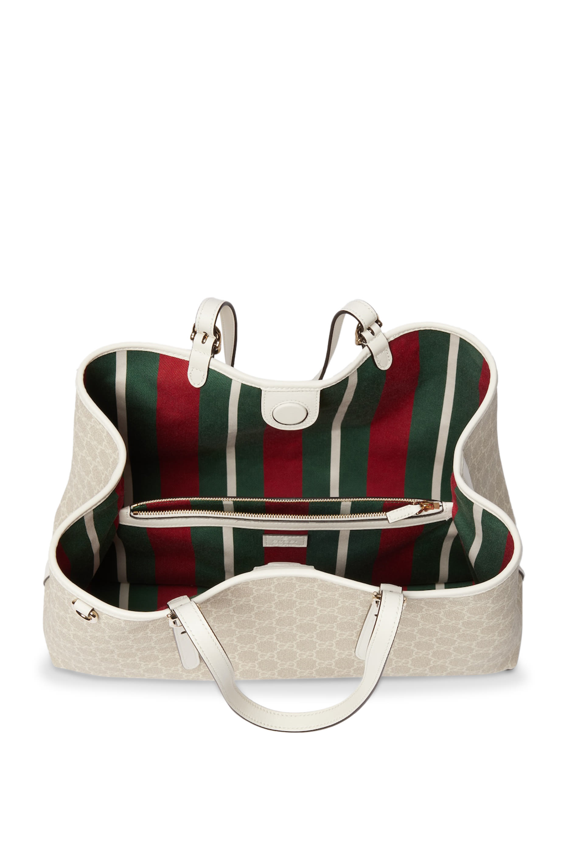 حقيبة يد متوسطة بنقشة شعار الماركة