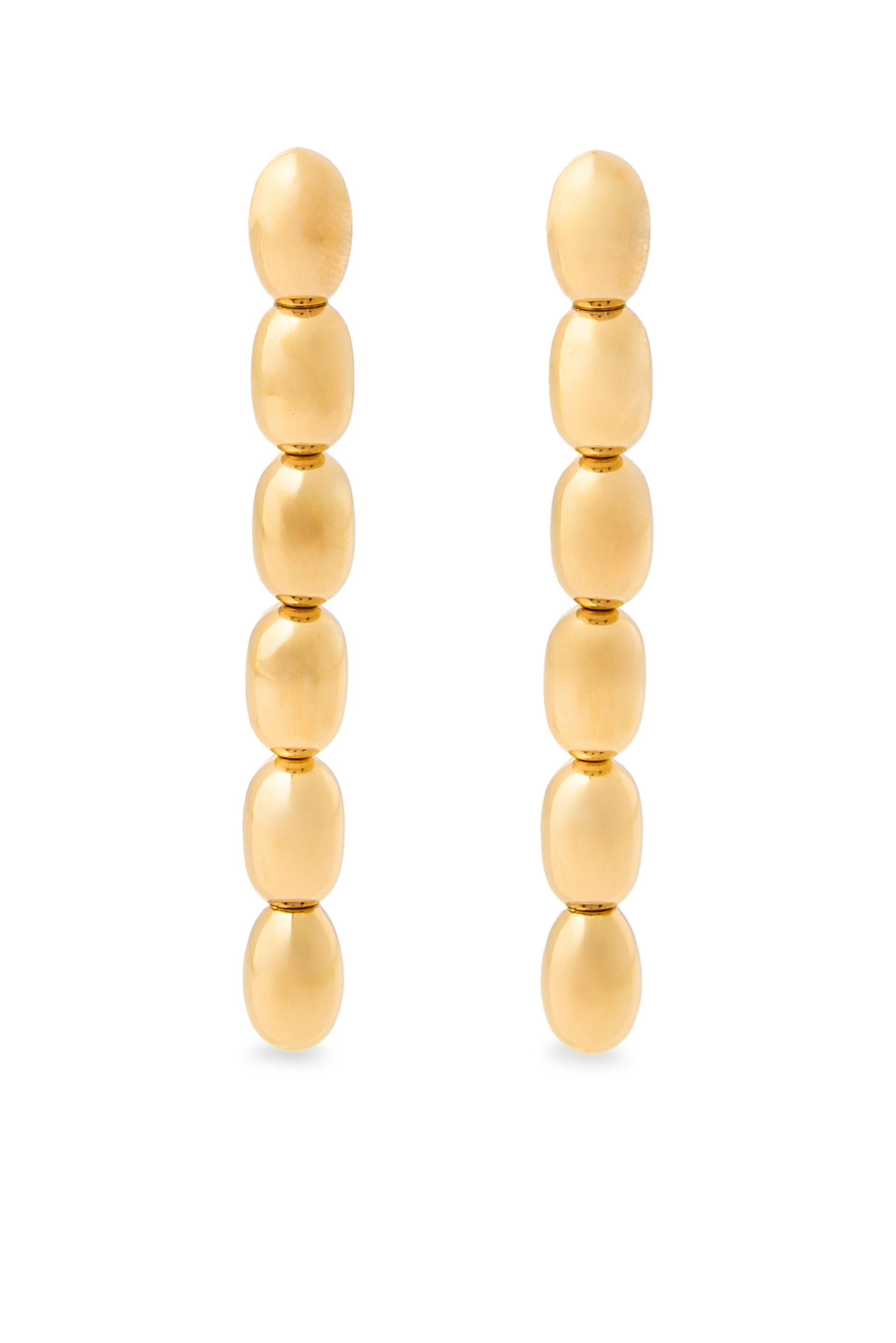 أقراط إديث ستانليس ستيل مطلي بالذهب عيار 18 بتقنية بي في دي