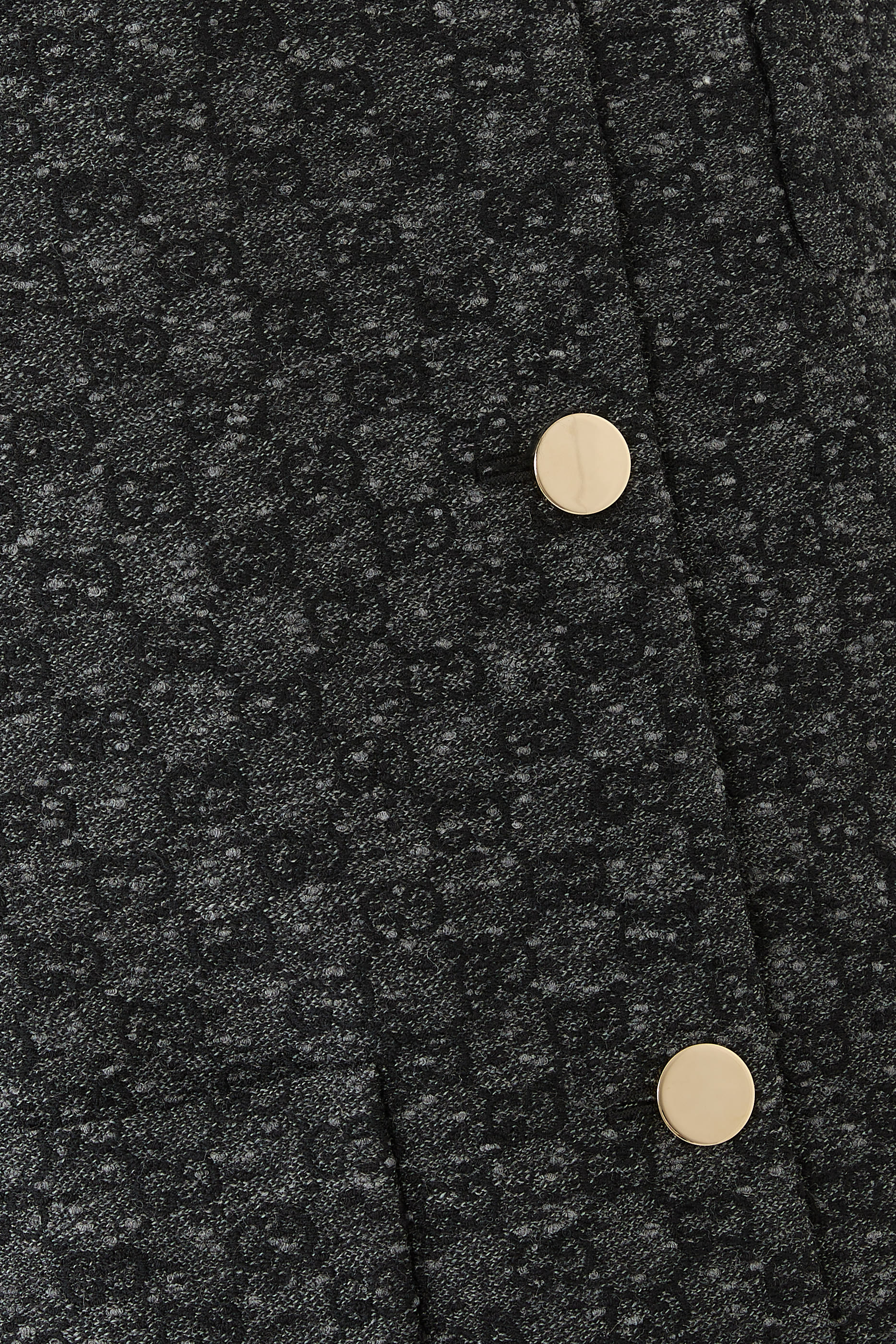 جاكيت صوف تويد بوتوني بنقشة حرفي شعار الماركة 