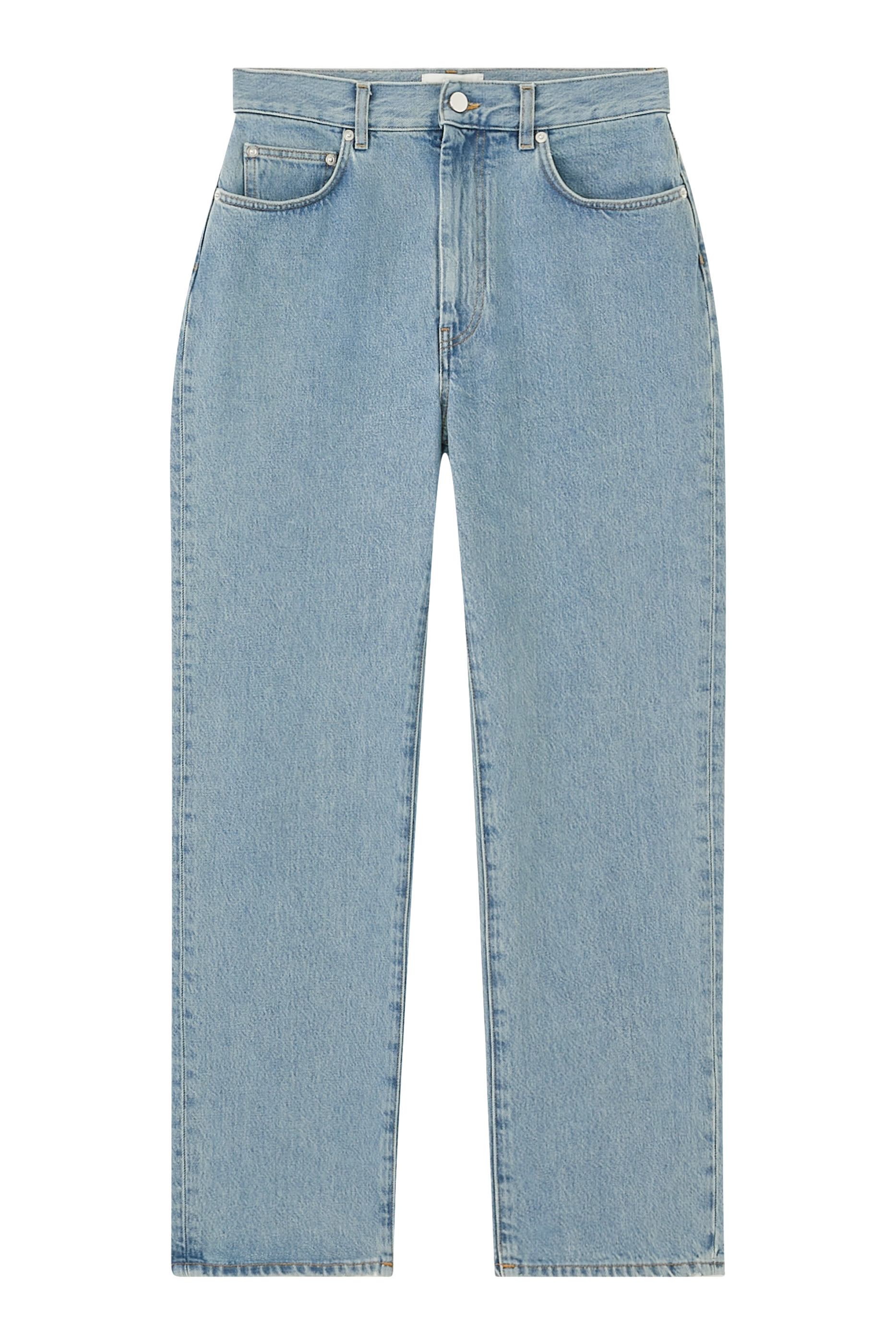 بنطال بقصة ساق مستقيمة دنيم