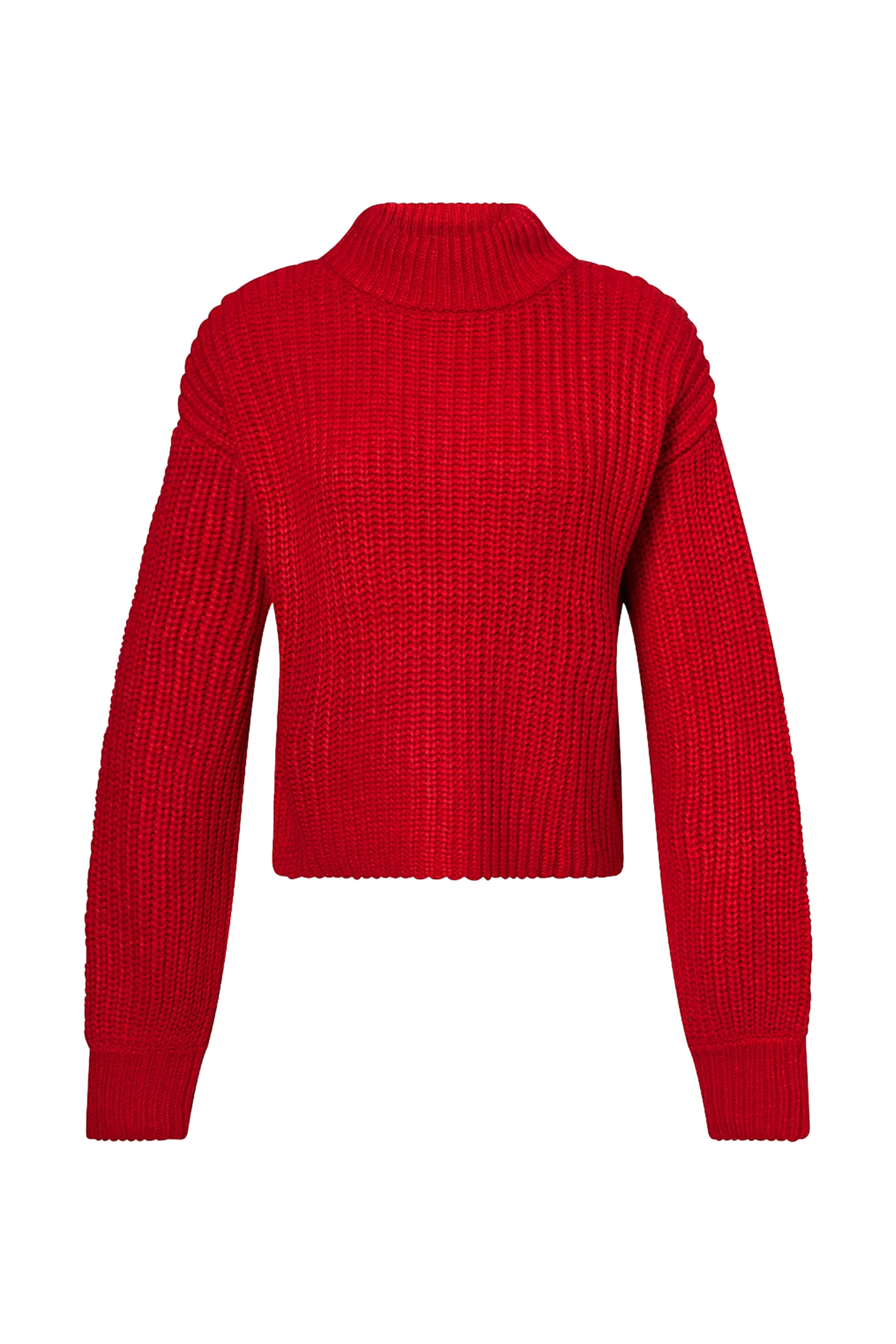 كنزة منسوجة بياقة عالية