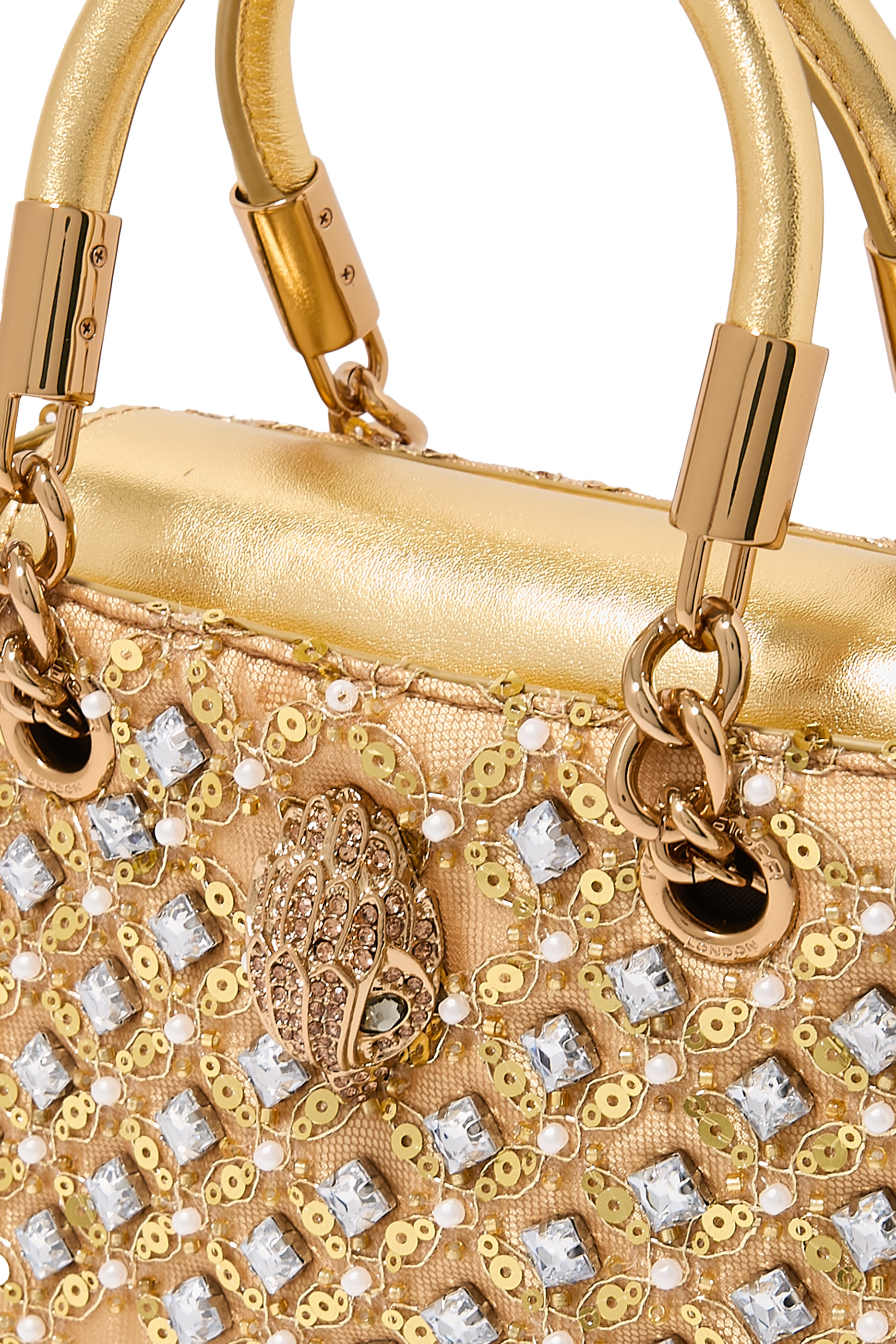 حقيبة كنسنغتون صغيرة مزينة بحلي