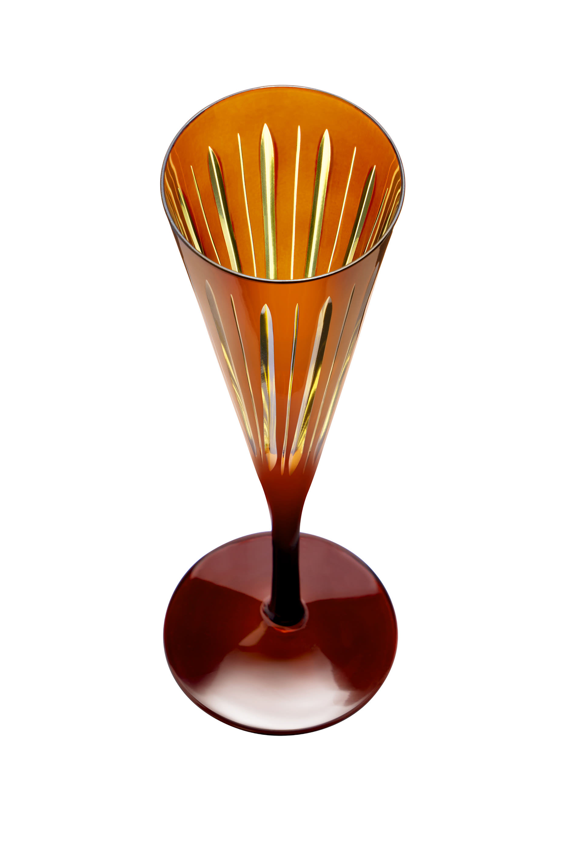 طقم كاسات رفيعة بريسم أمبر، 4 قطع