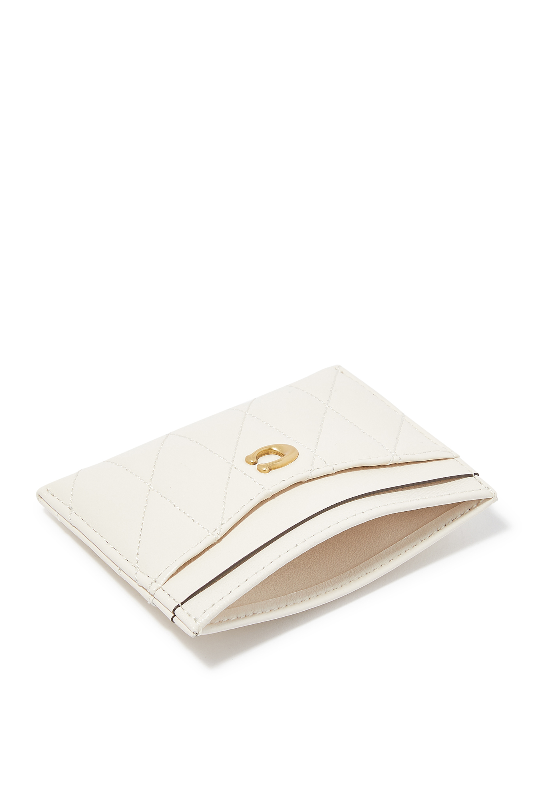 حافظة بطاقات ايسنشال بحياكة مبطنة