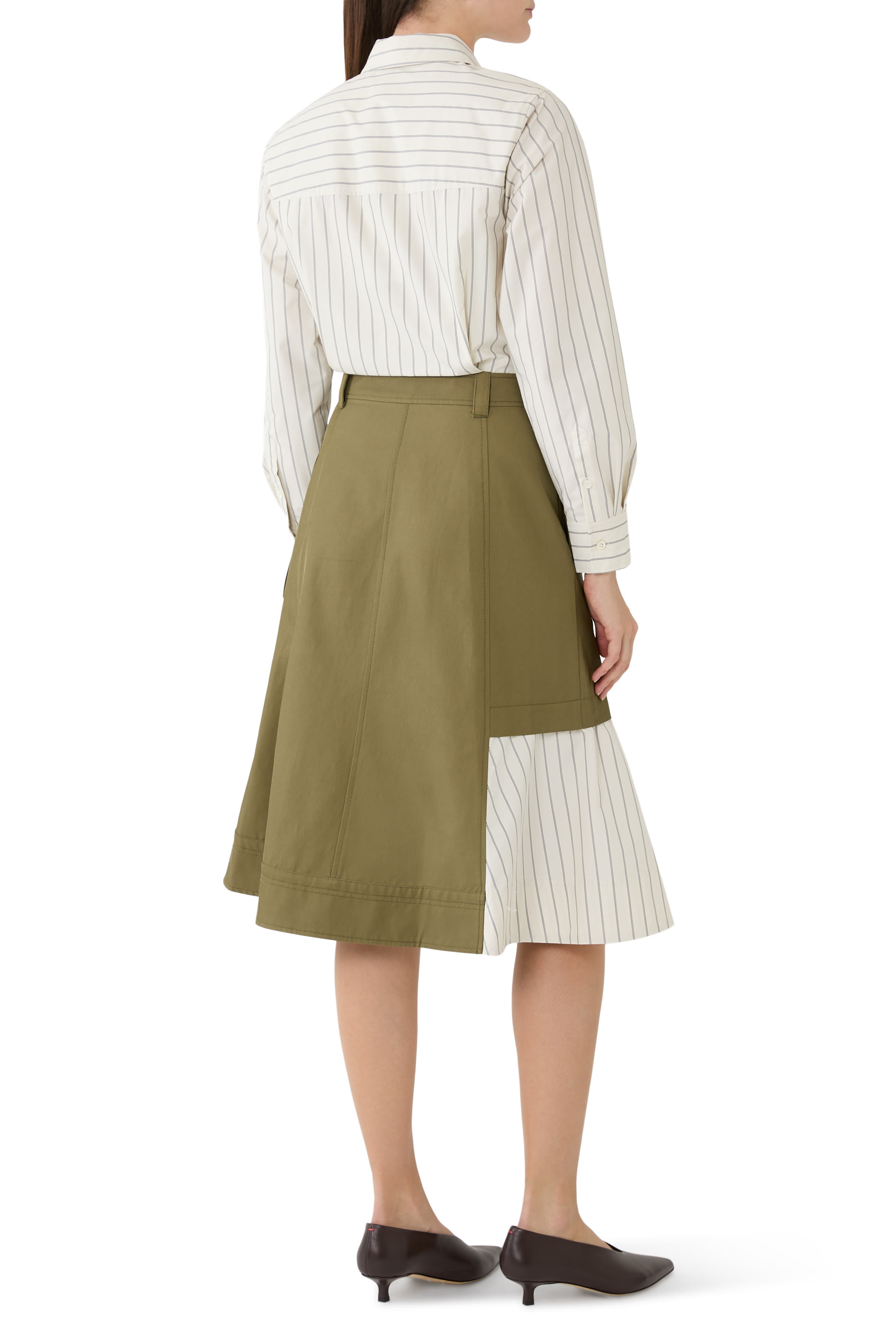 فستان بنمط قميص عملي خامات متنوعة