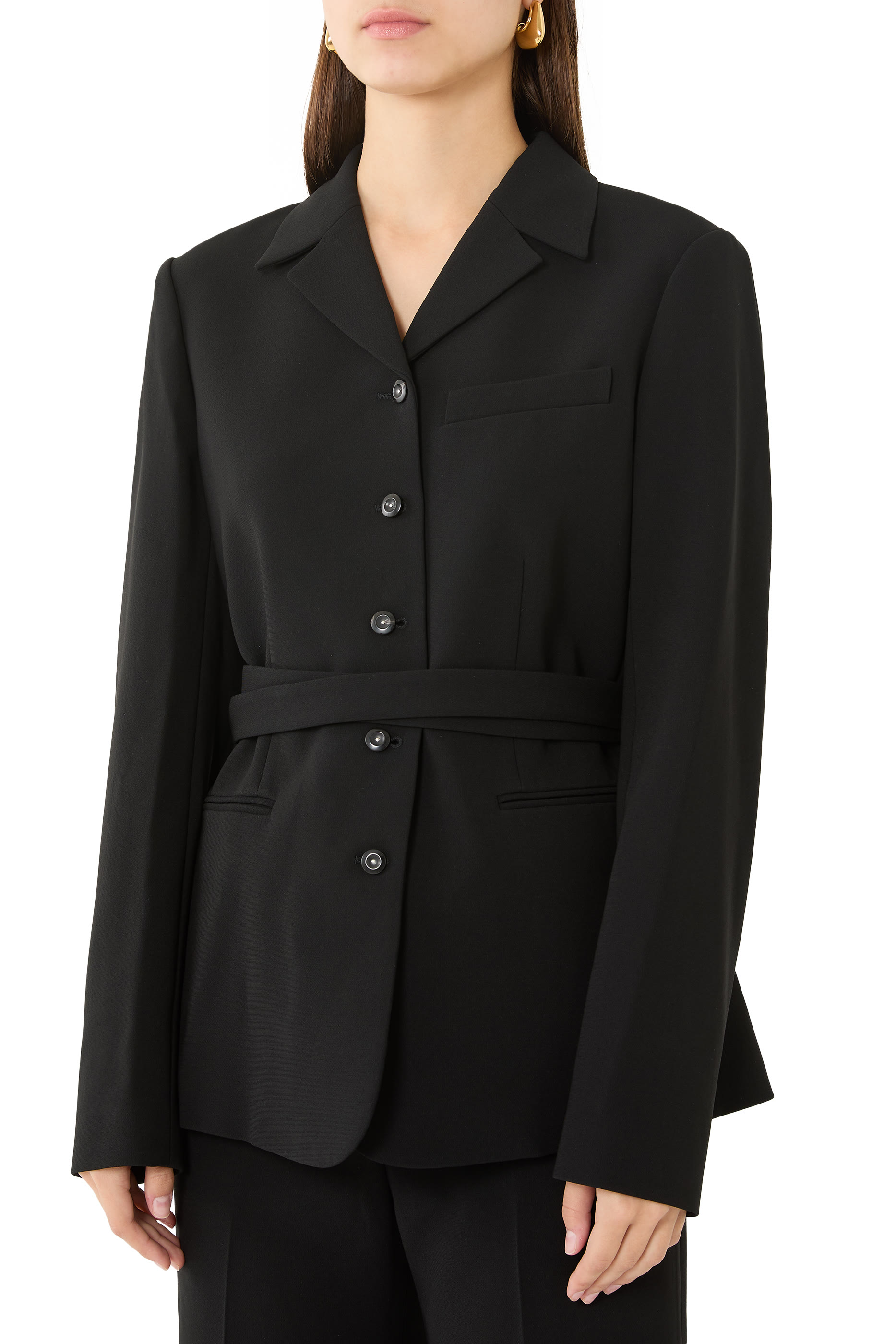 جاكيت برباط حول الخصر