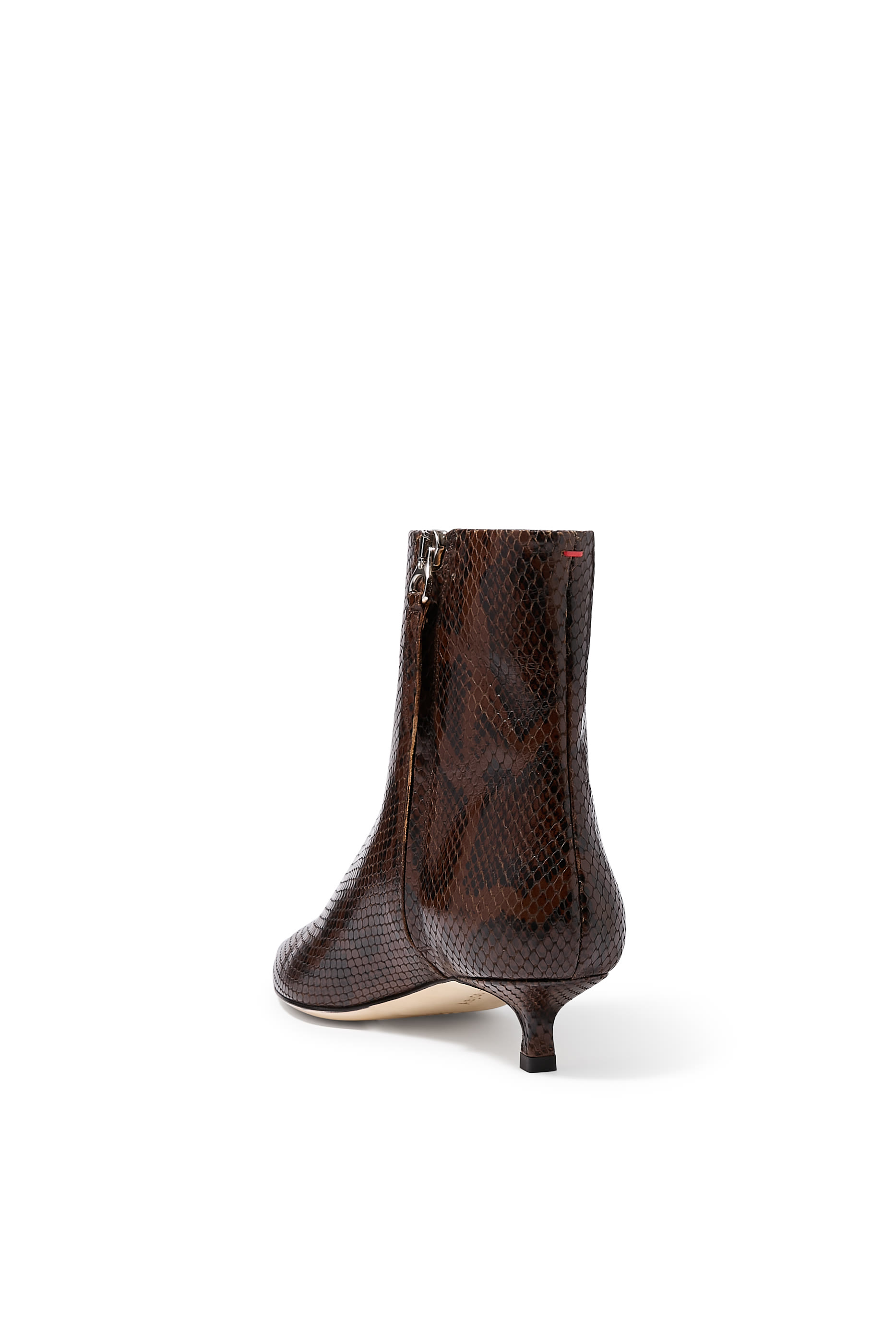 حذاء بوت صوفي بطول الكاحل جلد