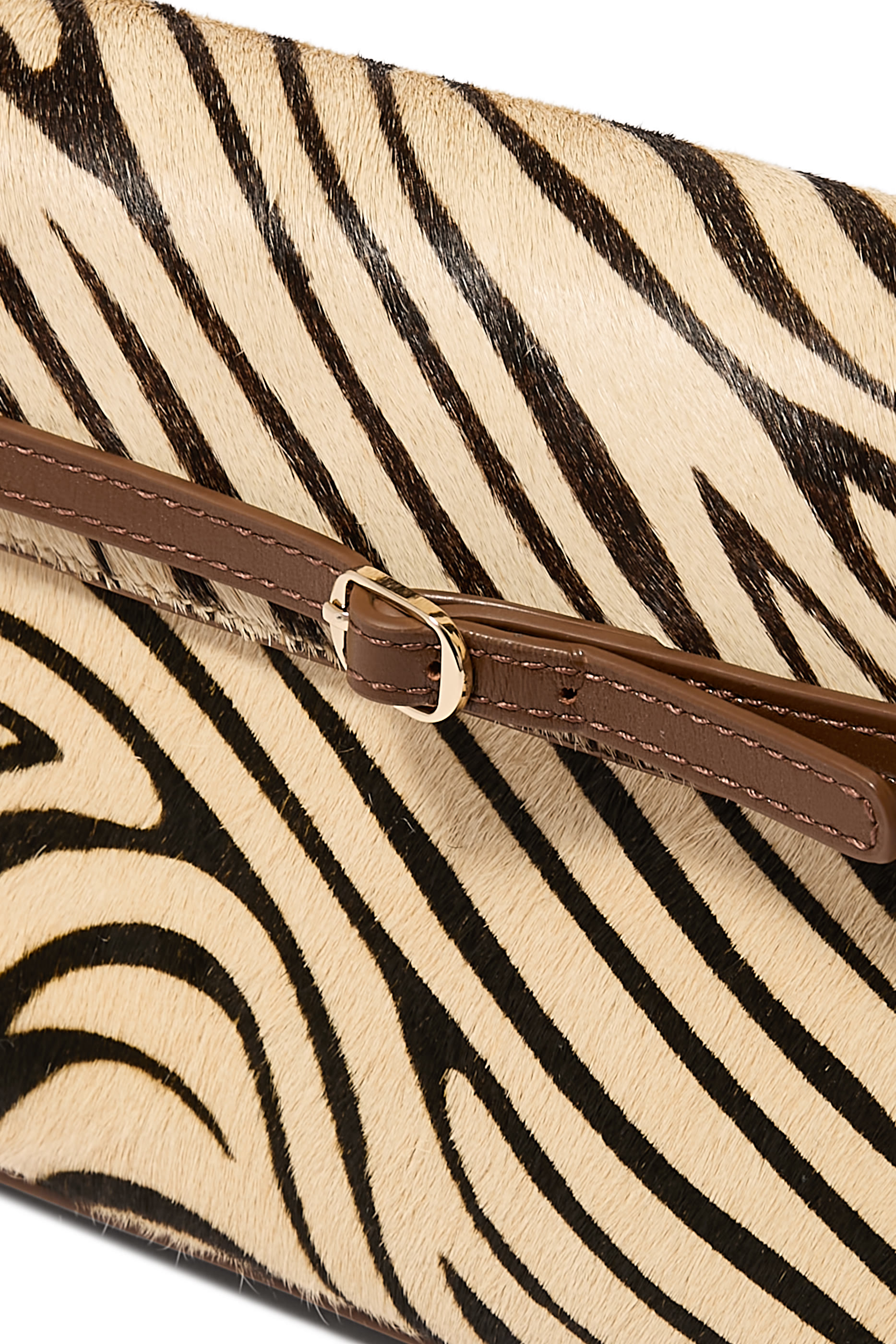 حقيبة كتف بنقشة زيبرا