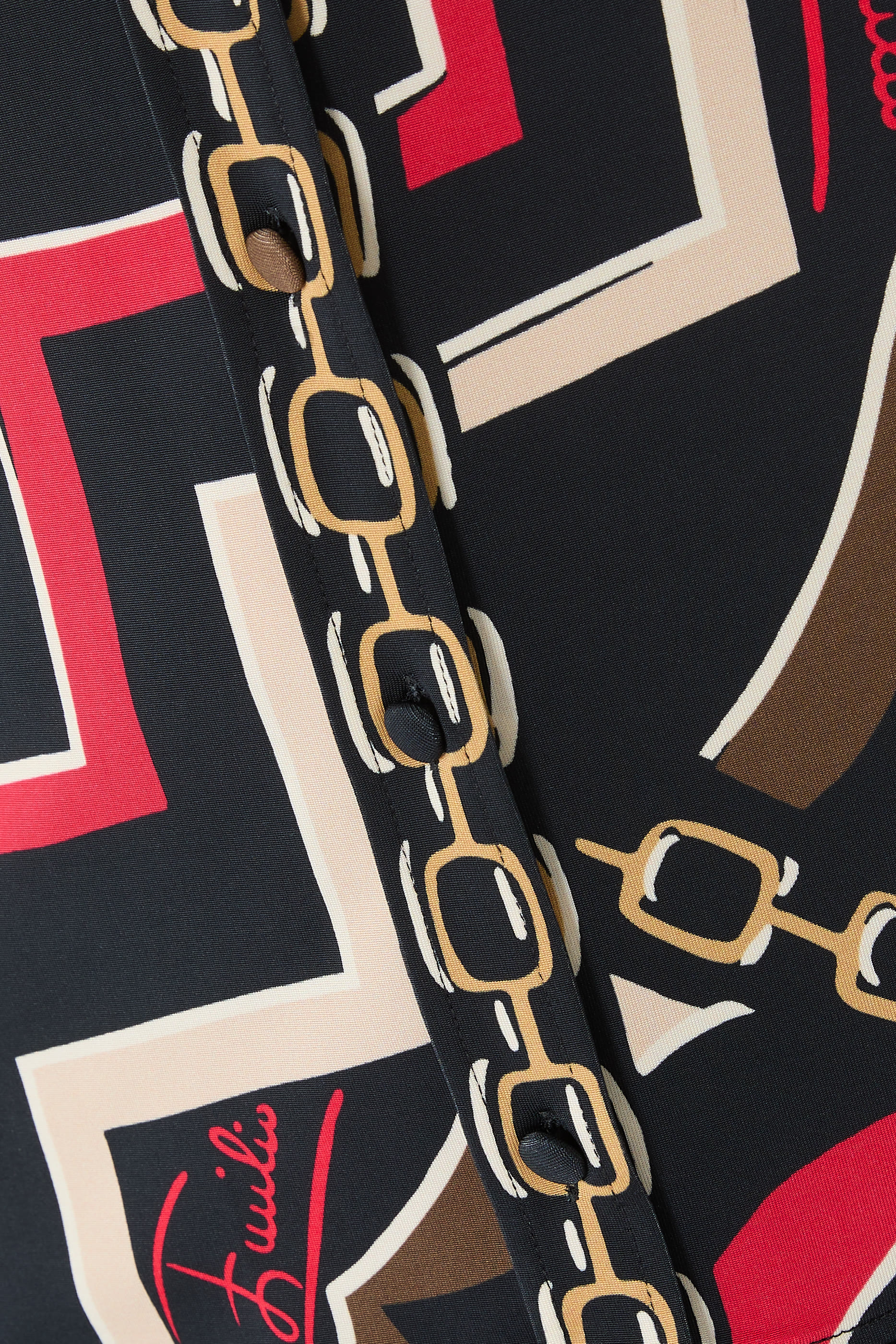 قميص بنقشة ستان جيرسيه