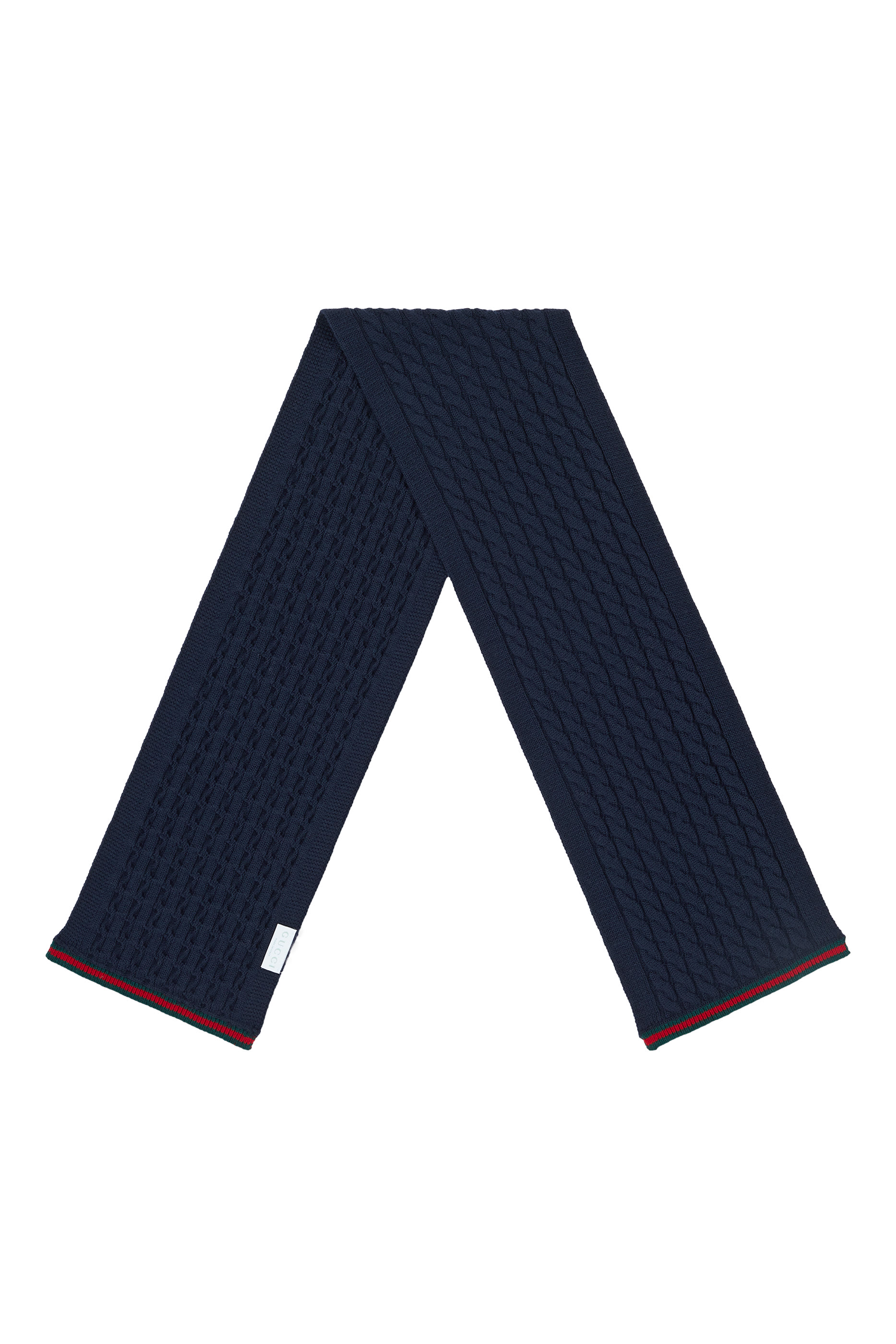 وشاح مزين بشريط ويب صوف منسوج للأطفال