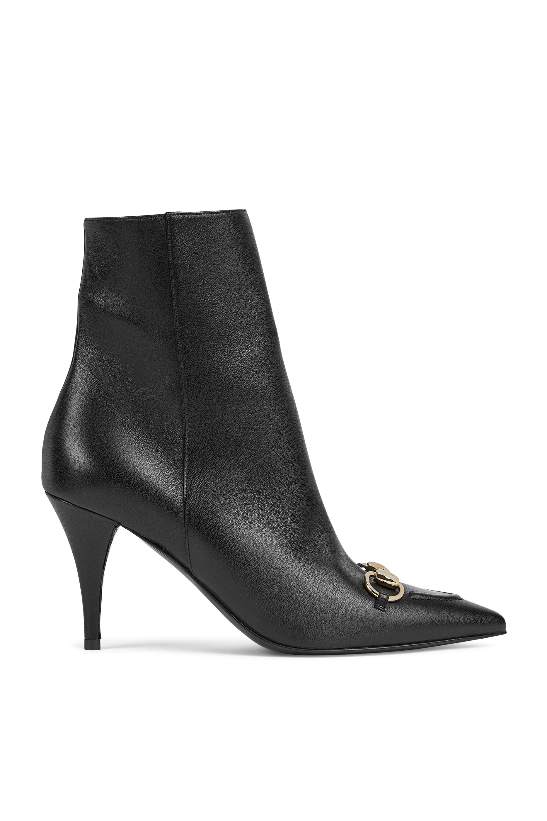 حذاء بوت 80 بطول الكاحل مزين بحلية شعار الماركة