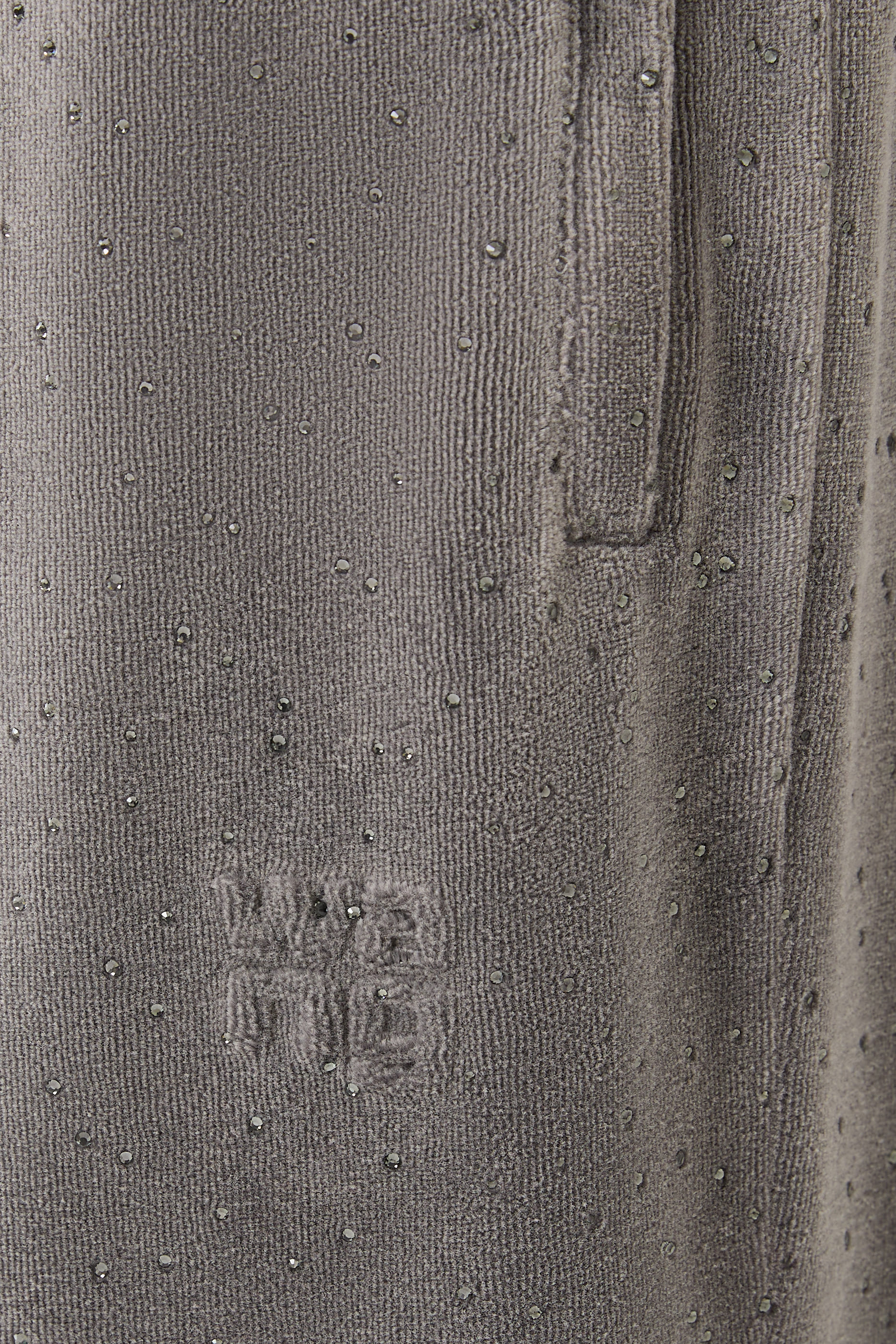 بنطال رياضي مرصع بأحجار مثبتة حراريا تيري