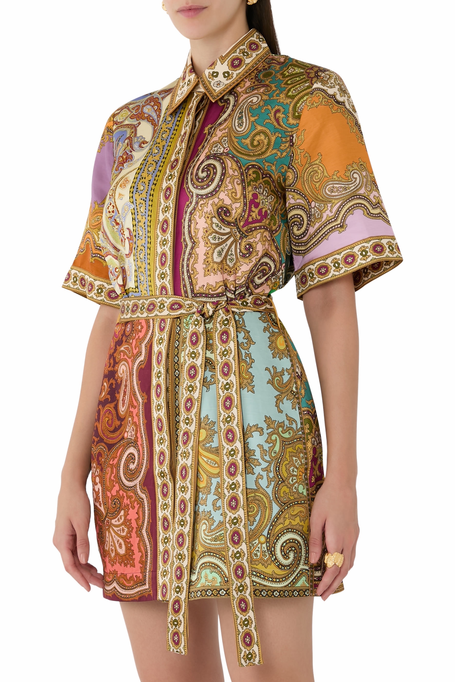 فستان كليمنزا قصير مقسم