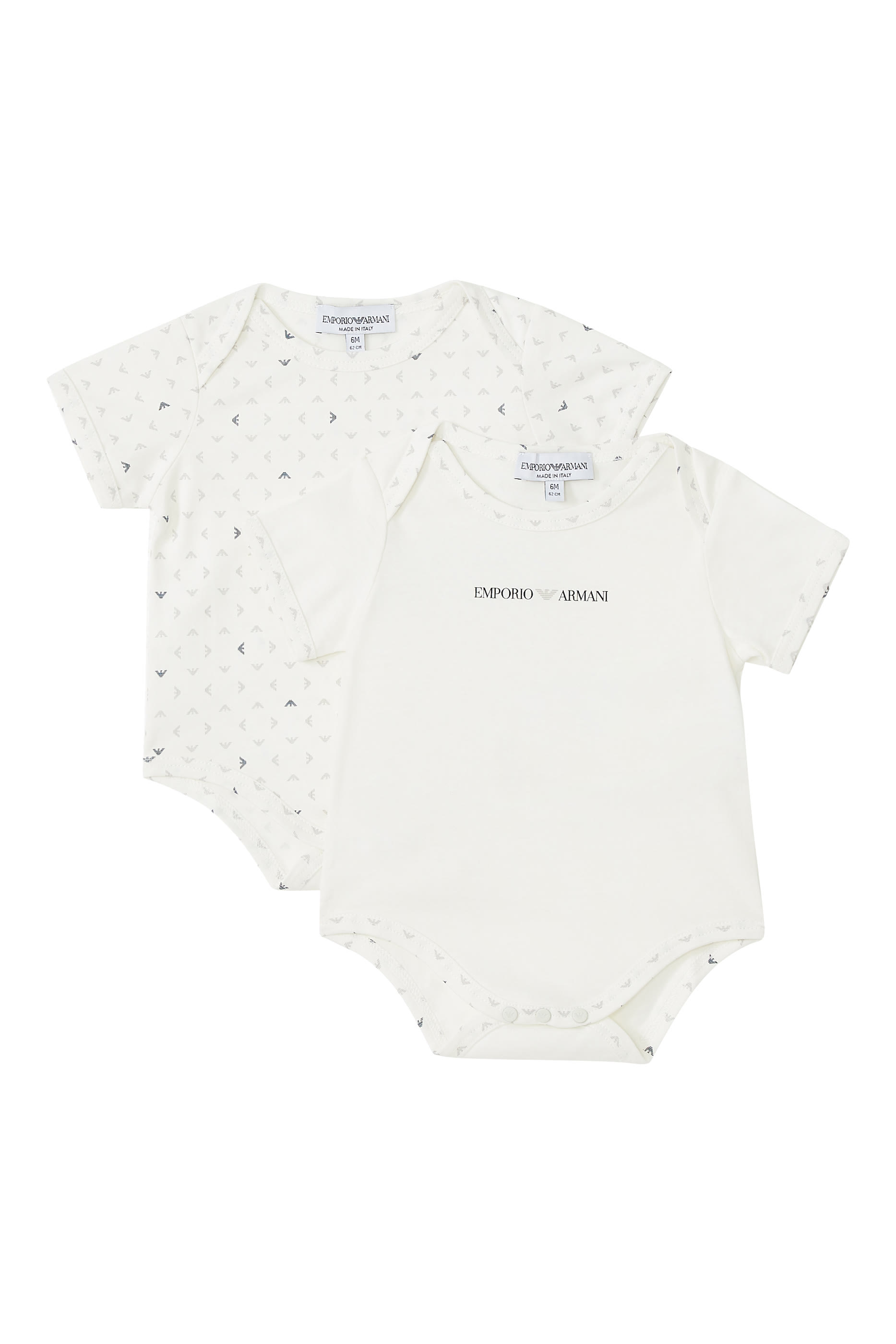 طقم أفرول بأكمام قصيرة بشعار الماركة، قطعتين