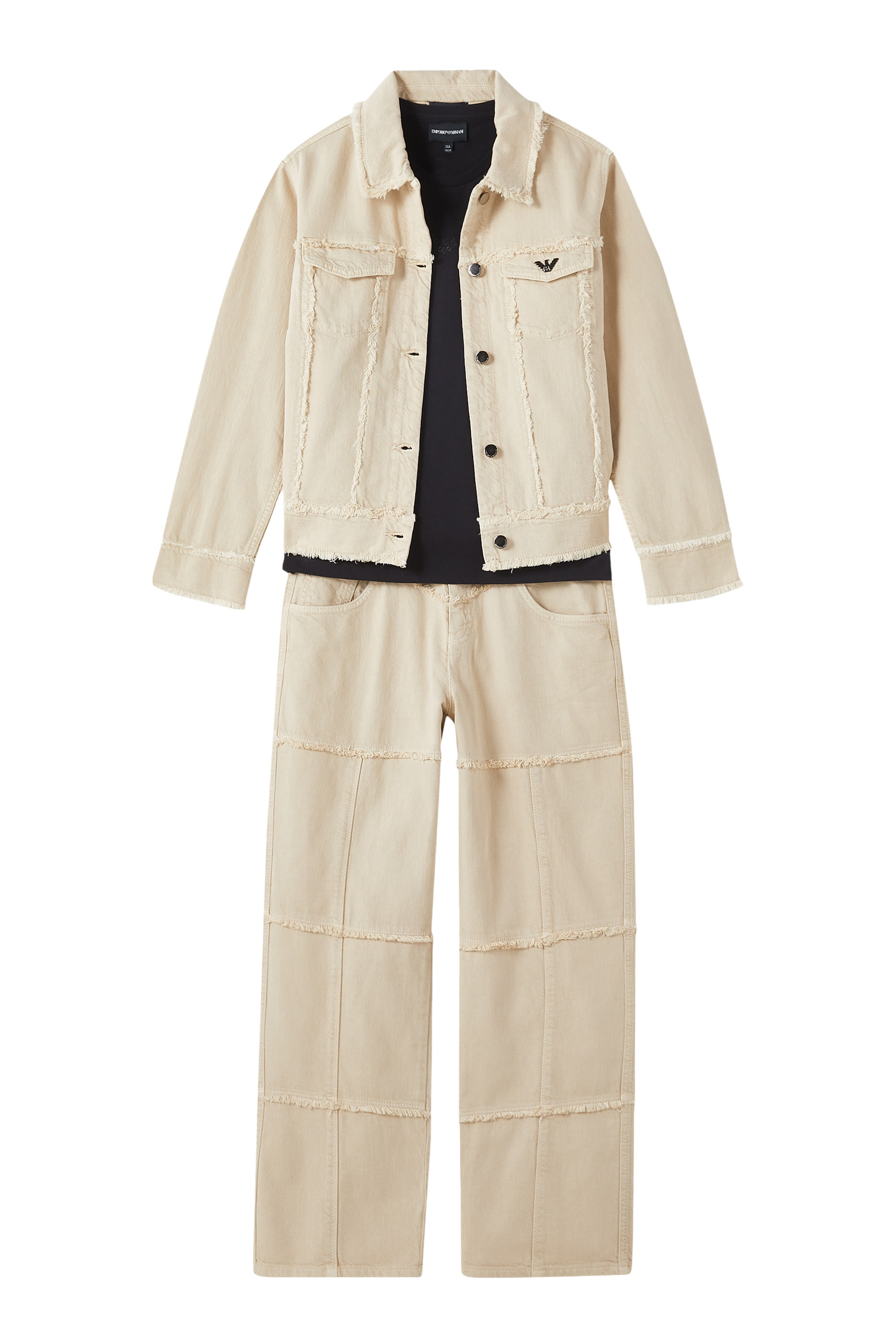 جاكيت دينم بشرّابات وأزرار للأطفال