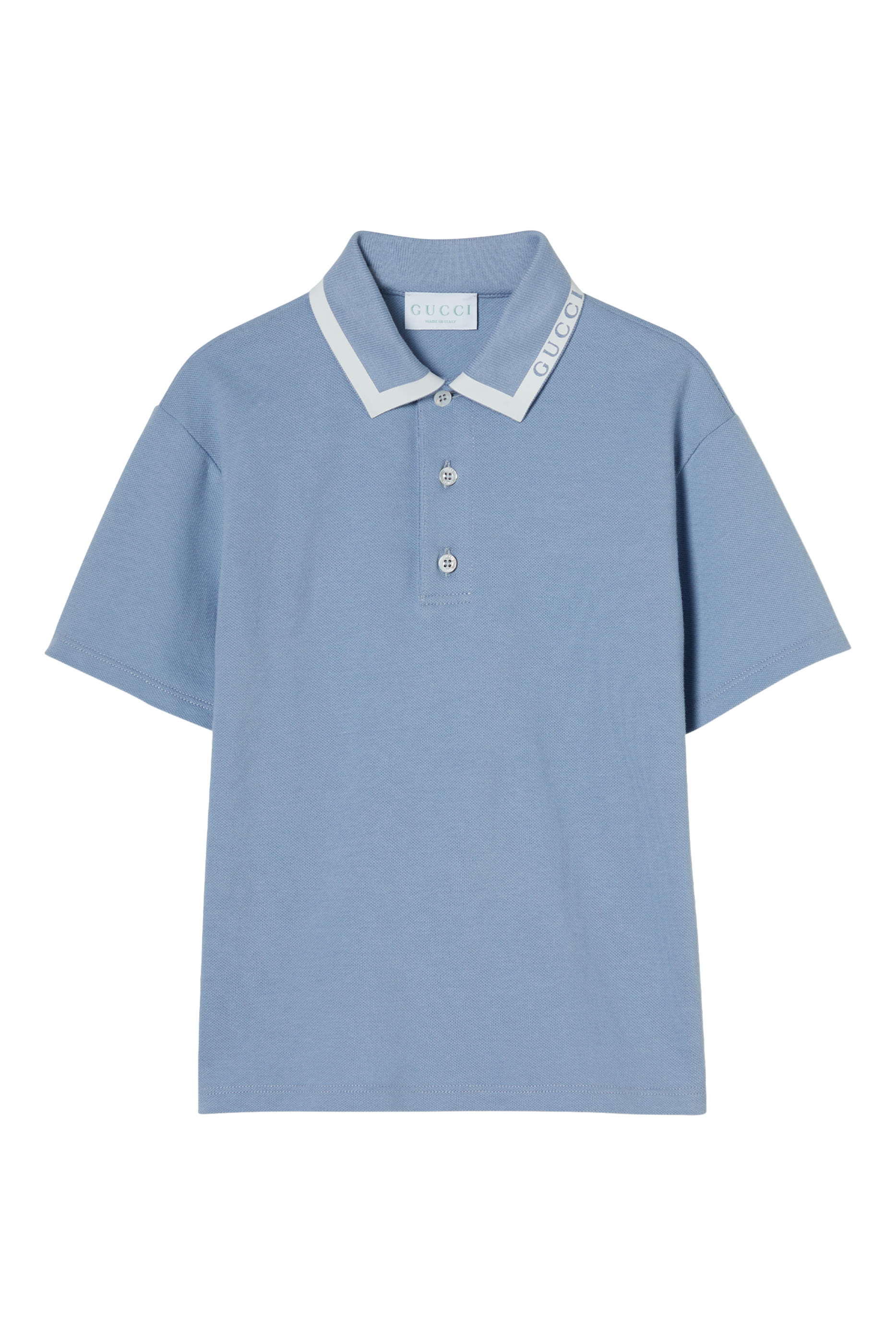 Logo Printed Cotton Polo Shirt