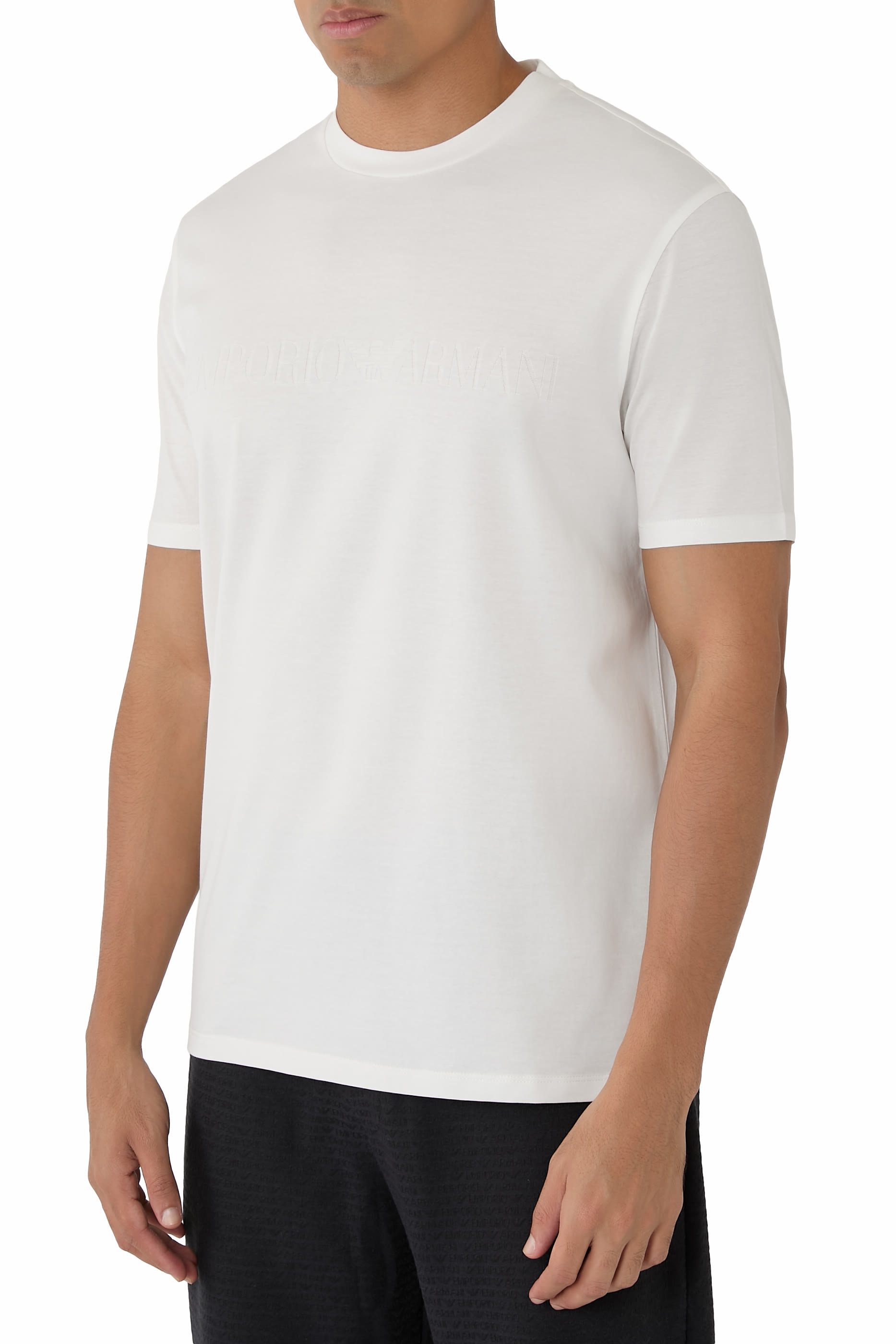 تيشيرت بشعار الماركة بلون مماثل جيرسيه