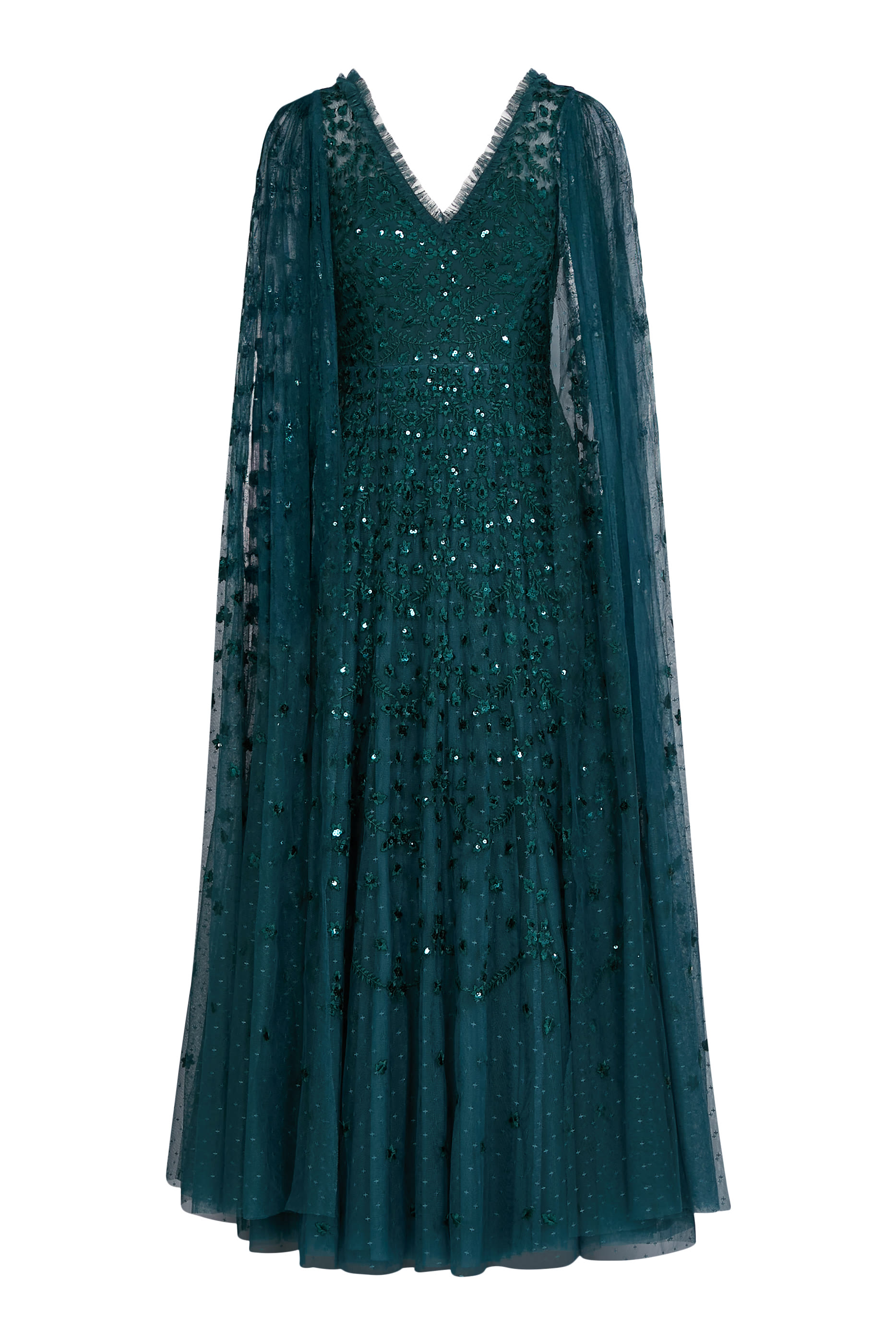 فستان سهرة كلوفر بكاب وقصة بطول الكاحل