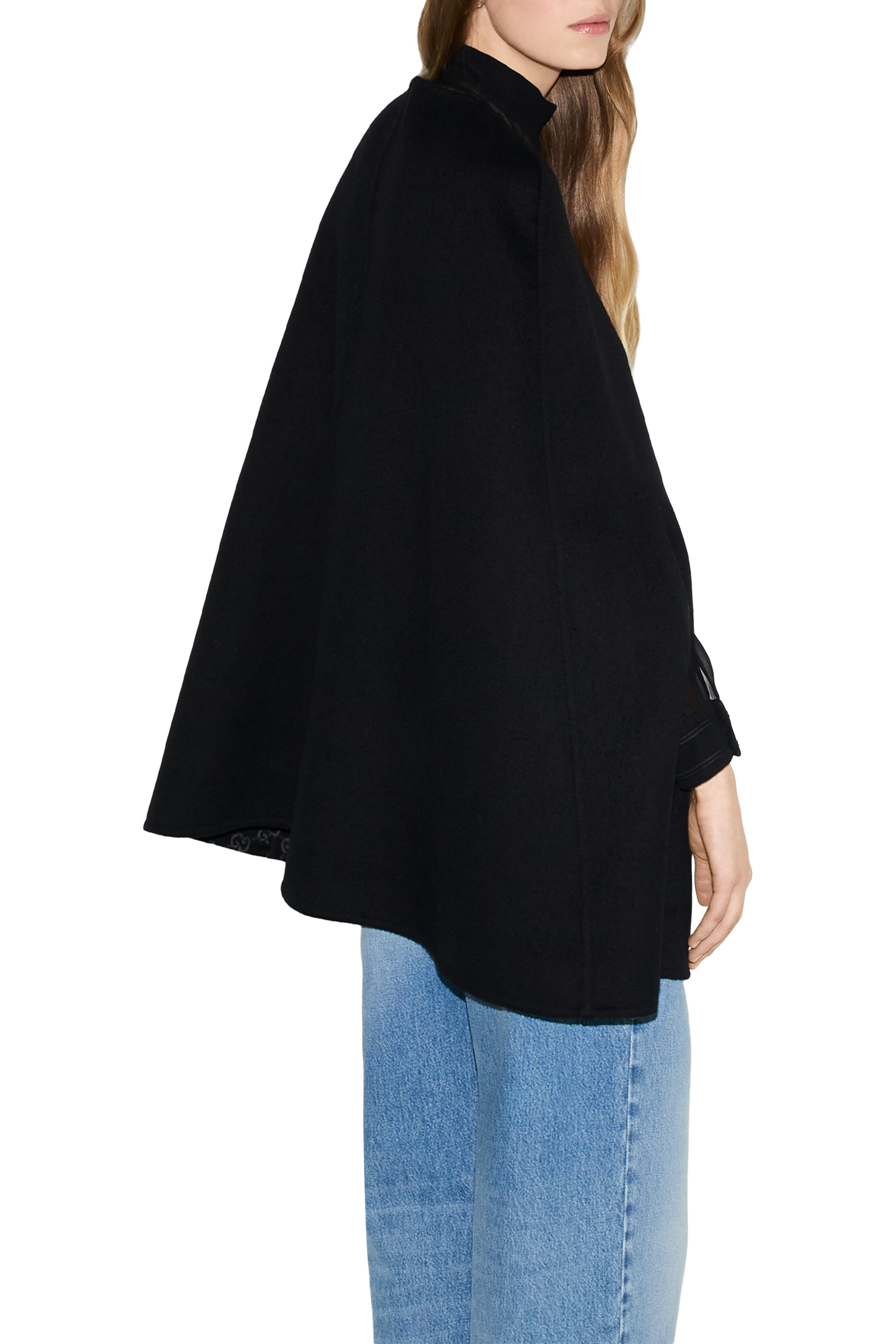 كاب مزين بشعار الماركة صوف وحرير