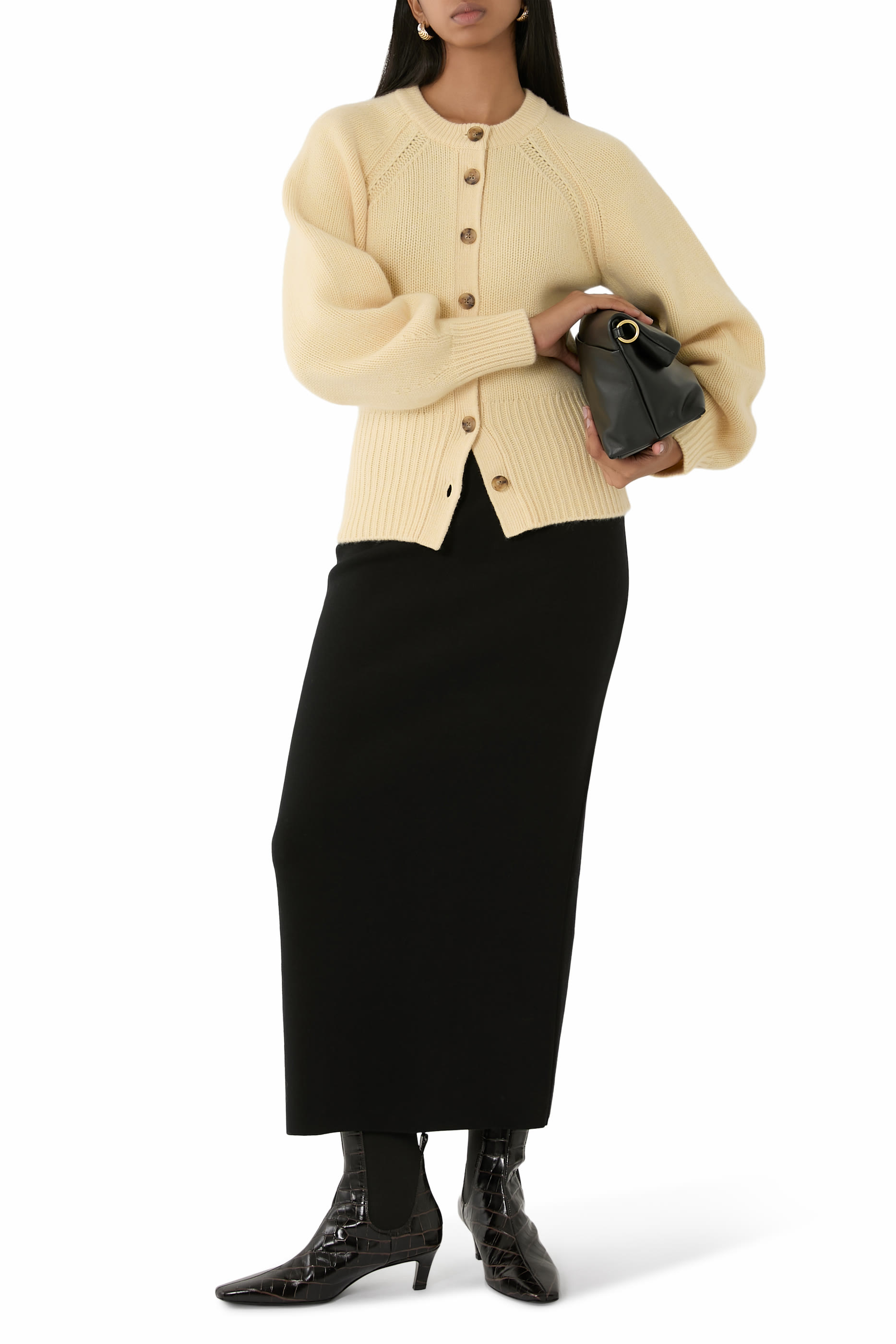  تنورة منسوجة صوف مطاطي دبل فيس