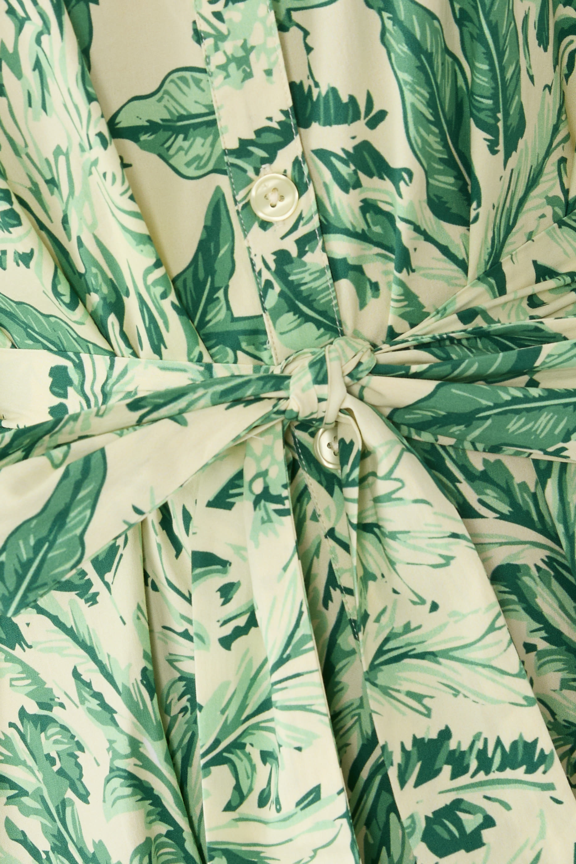 فستان ناجا متوسط الطول بنقشة قطن بوبلين